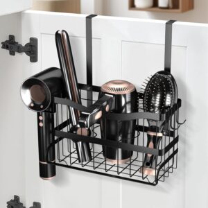Dailyart Hair Dryer Holder, 3-in-1 Metal Hair Tool Organizer Wall Mounted Cabinet Door Blow Dryer Holder, Hot Tools Organizer Bathroom Organizer for Hair Dryer, Flat Irons, Curling Wands, Straightener