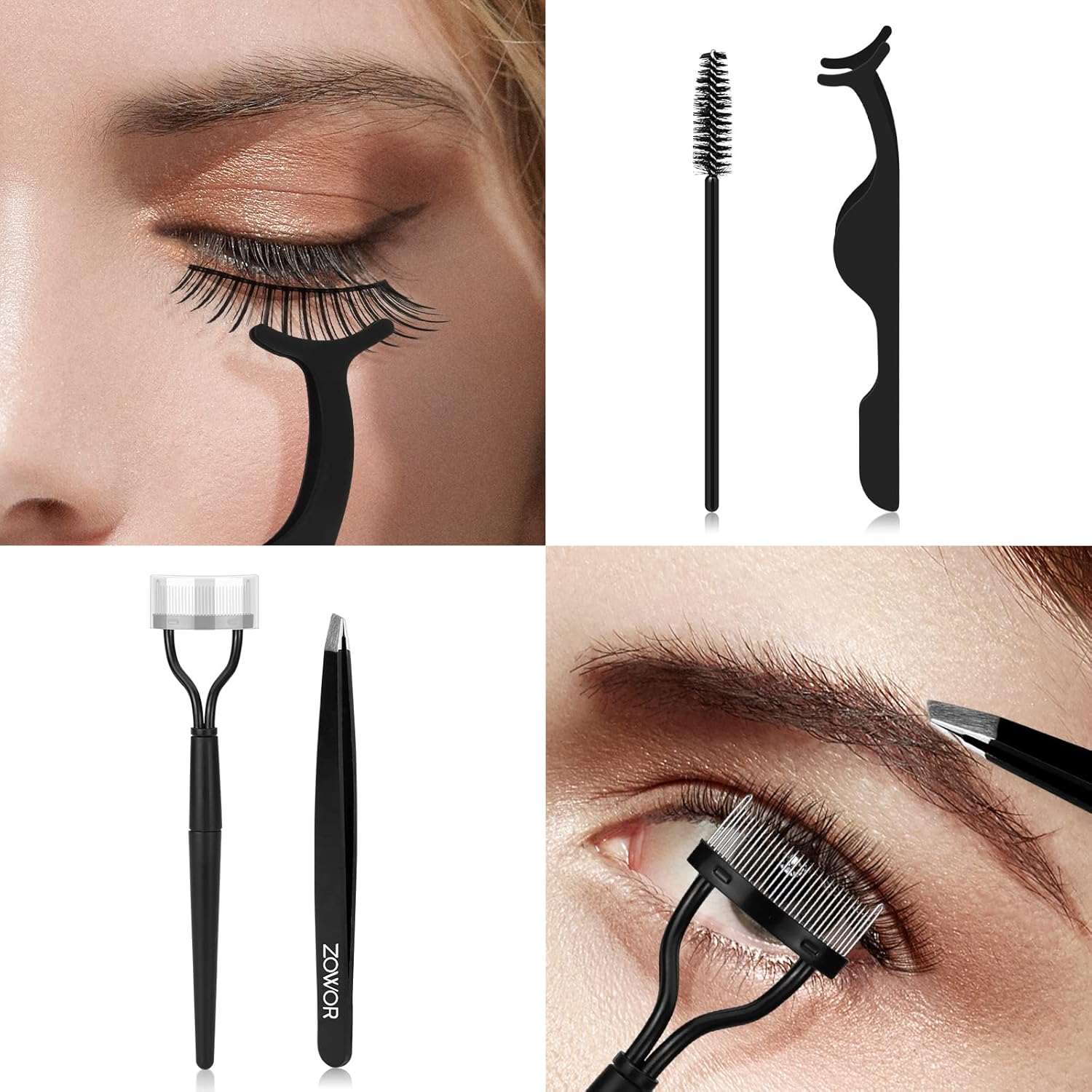 Blue Eyelash Curler with Comb and Brush for All Eye Shapes, Includes 5 Silicone Pads - Image 4
