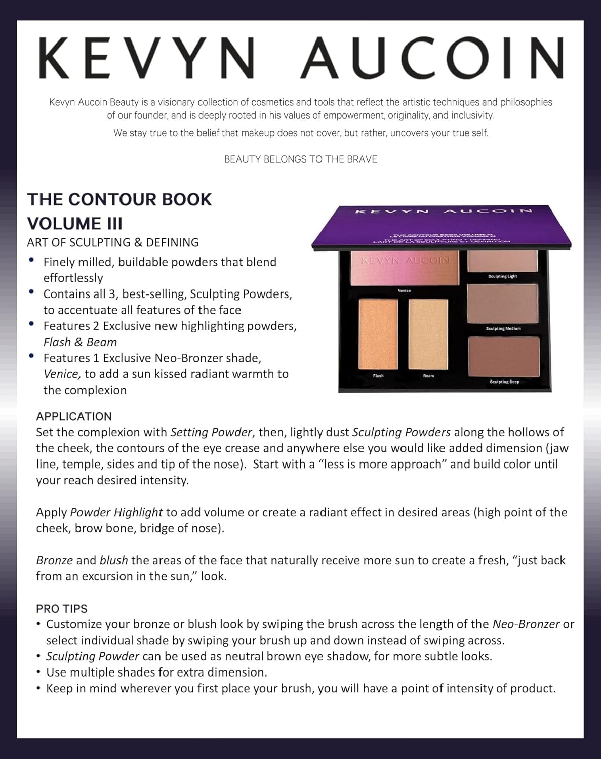 Kevyn Aucoin Sculpt and Define Contour Book: All-in-one makeup artist palette compact. Defines facial features. Eyes, cheekbone, nose & jawline. Highlighters to glow. All skin tones & shapes. - Image 4