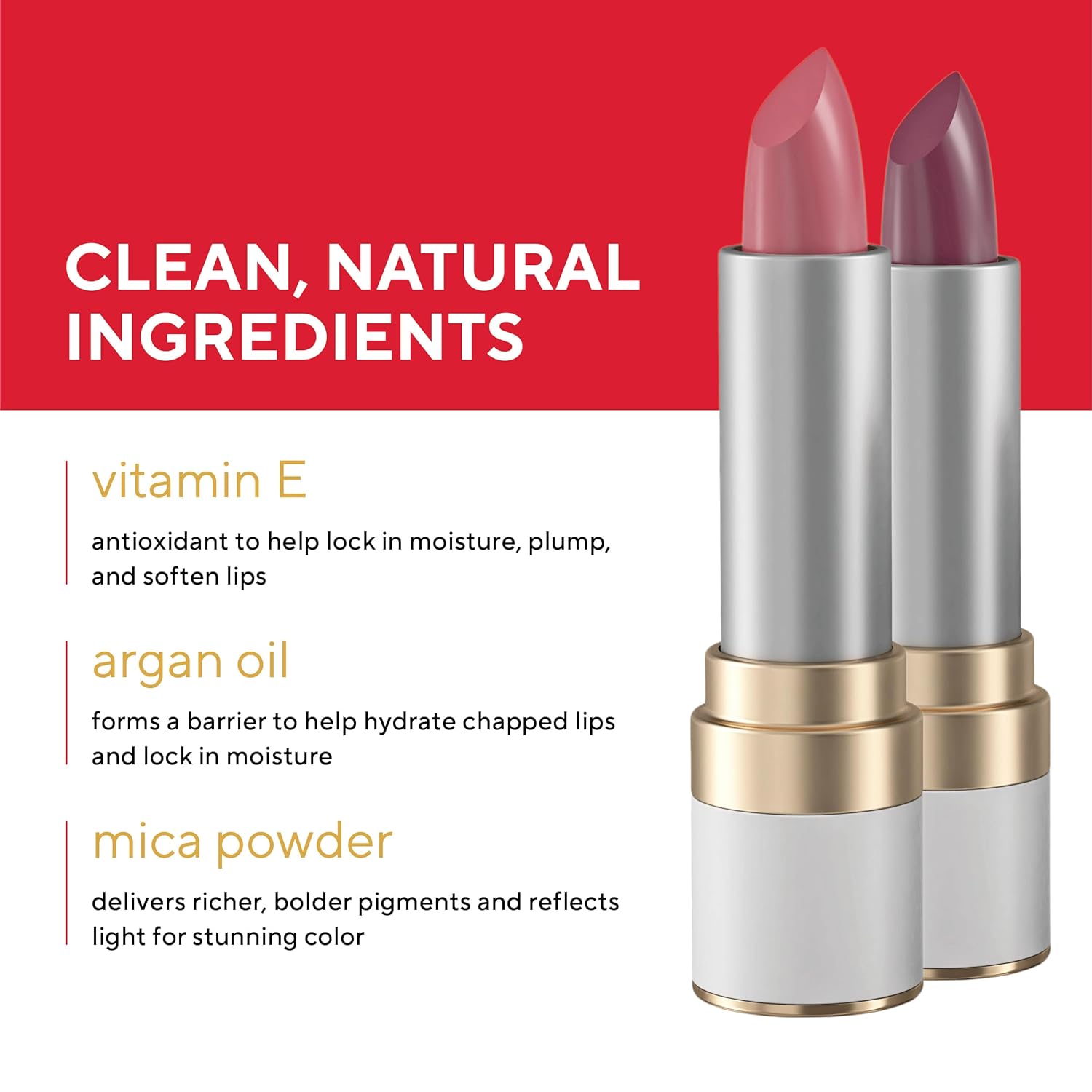 Mirabella Sealed with a Kiss Lipstick for Women - Smudge Proof Lip Stick, Long Lasting Satin Lipstick with No Bleed Hydrating Formula - Lanolin & Vitamin E Infused (Barely Beige) - Image 4