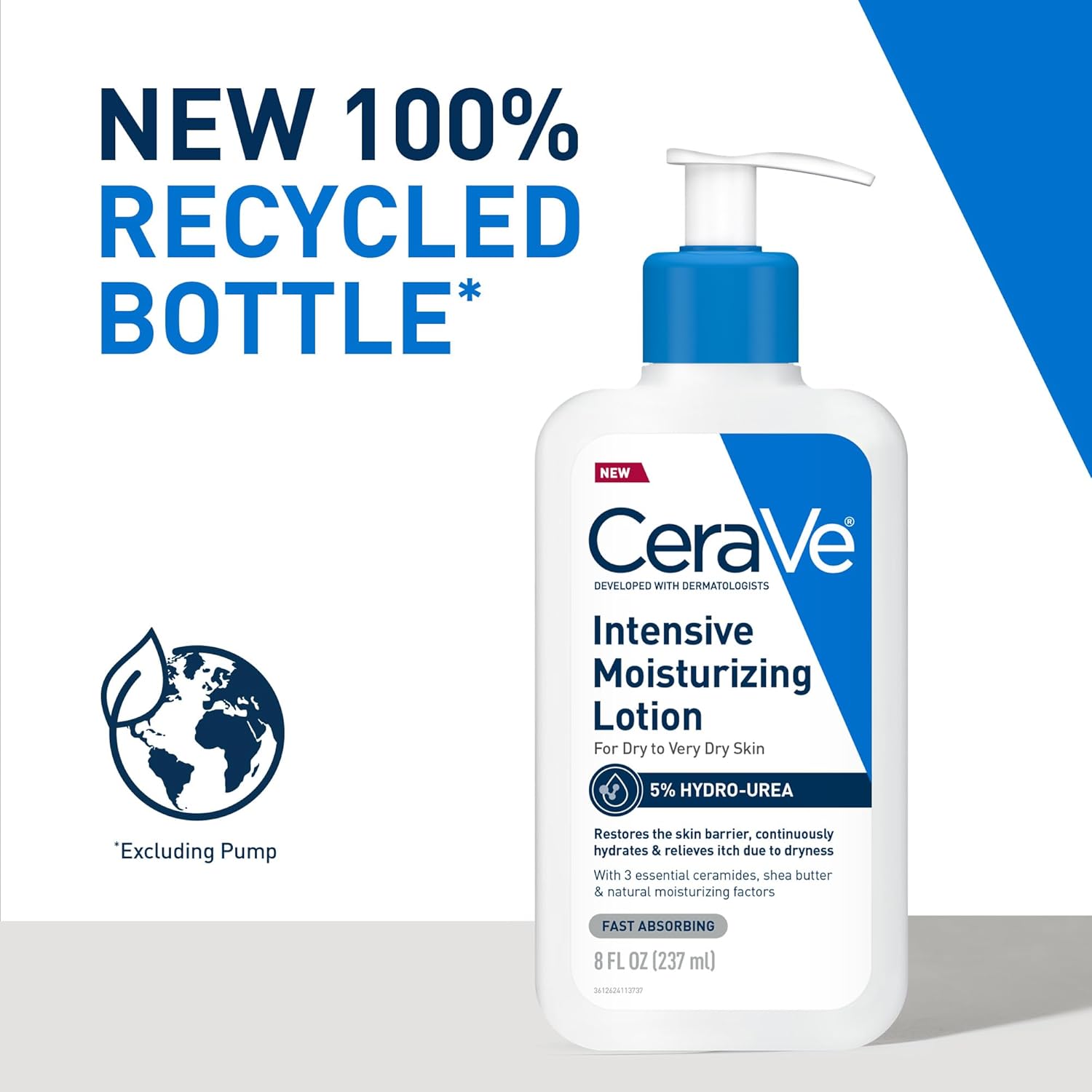 CeraVe Intensive Moisturizing Lotion, Hydro-Urea + Shea Butter, Body Lotion For Dry Skin, Relieves Signs Of Extra Dry Skin, Non Greasy Hydrating Cream For Rough, Tight, Red & Itchy Skin, 8oz - Image 2