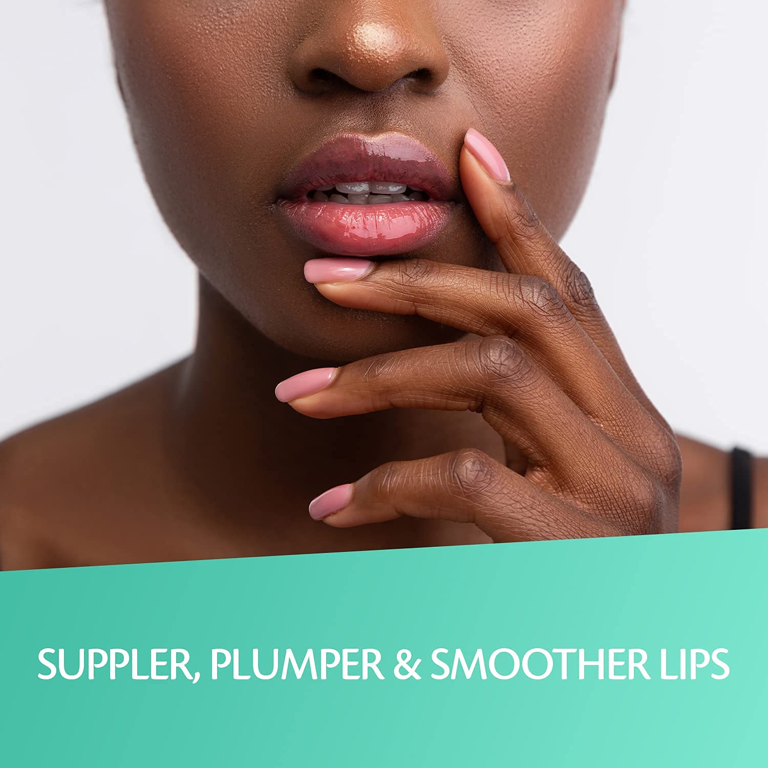 Collagen Lip Plumper Clinically Proven Lip Enhancer for Fuller Softer Lips Increased Elasticity Reduce Fine Lines Hydrating Plump Gloss Lipstick Primer 4 ml (Teal) by M3 Naturals - Image 6