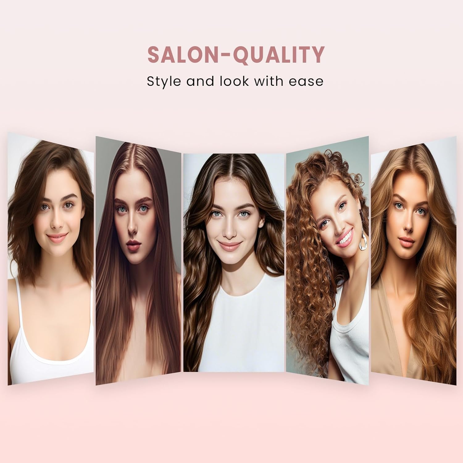 Professional High-Speed Hair Dryer with Diffuser Nozzle Low Noise Fast Drying Ion Blow Dryer Hair Care Intelligent Heat Airflow Control with LCD Display Travel Hair Dryer for All Hair Types - Image 8
