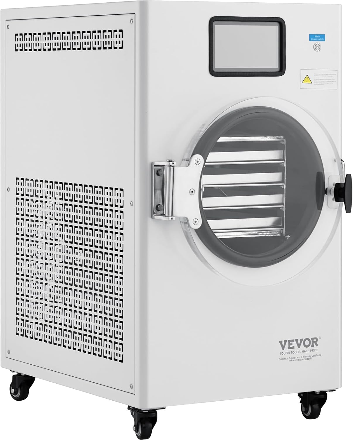 VEVOR Vacuum Freeze Dryer Machine, 8.8-13.2 LBS/Batch Food Freeze Drying Machine with 4-Layer Trays, Vacuum Pump, Adjustable Timer and Temperature Control, for Fruits Vegetables Meat, White - Image 10