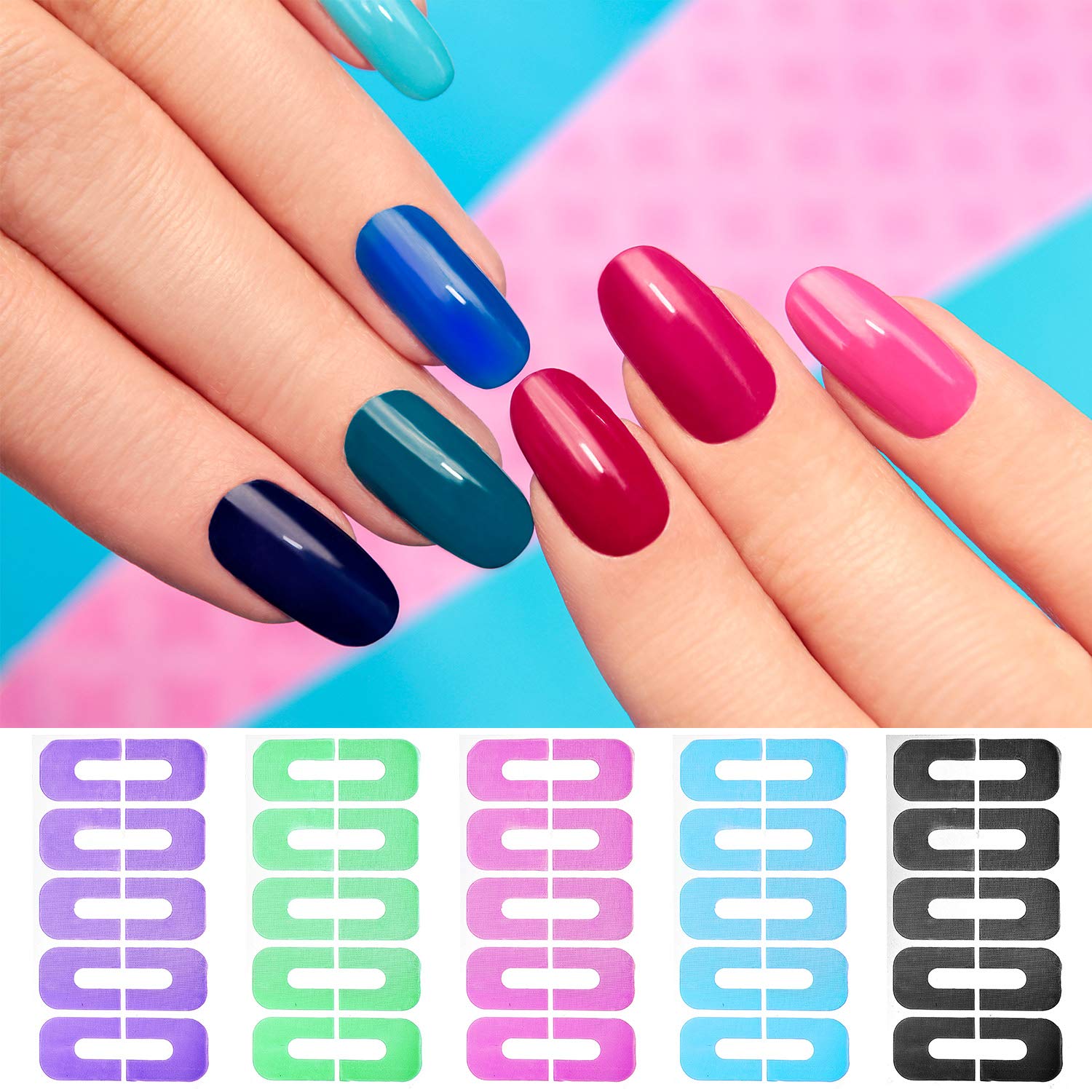 Outus 150 Piece U Shape Nail Polish Protector Guards Spill Proof Stickers DIY Use - Image 7
