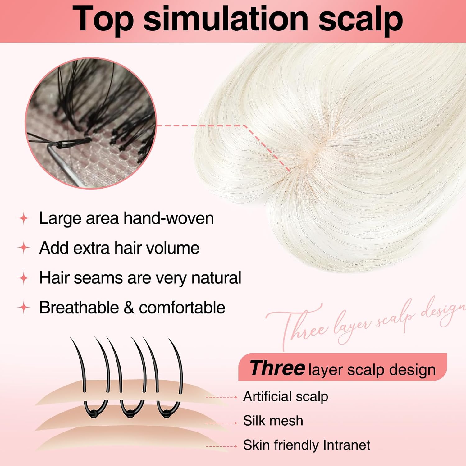 Flufymooz 10 Inch Silver White Clip-in Human Hair Bangs for Women - Image 3