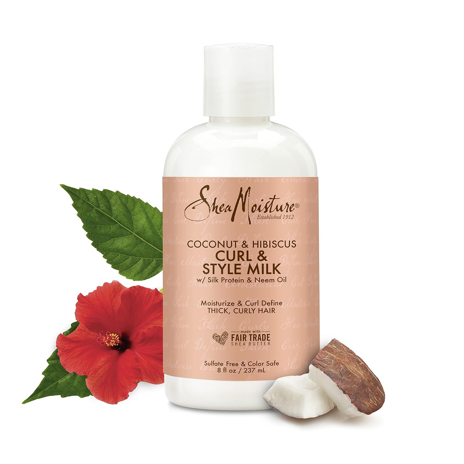SheaMoisture Coconut Hibiscus Curl Styling Milk 8 oz for Thick Defined Curls - Image 10
