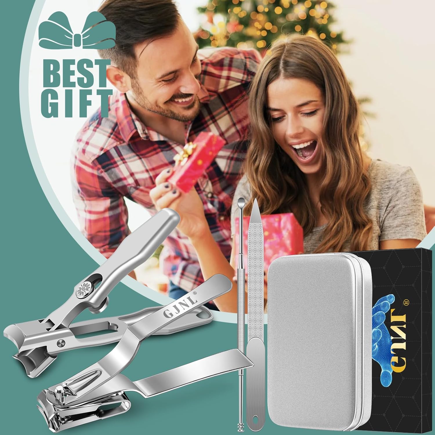 German Nail Clippers for Men Thick Nails - Wide Jaw Opening Nail Clippers for Seniors & Easy Grip 360 Degree Rotary Toenail Clippers for Seniors No Splash Mess Free Self Collecting Nail Cutter - Image 6