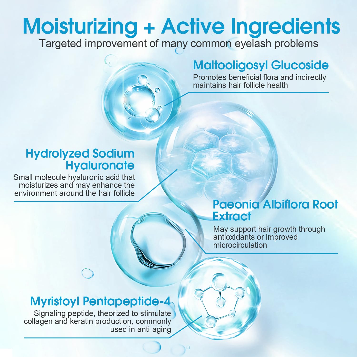 Eyelash Growth Serum, Advanced Lash Serum For Eyelash Growth with Myristoyl Pentapeptide-4 Lash Enhancing Serums For Thicker, Longer Lashes (4ml) - Image 3