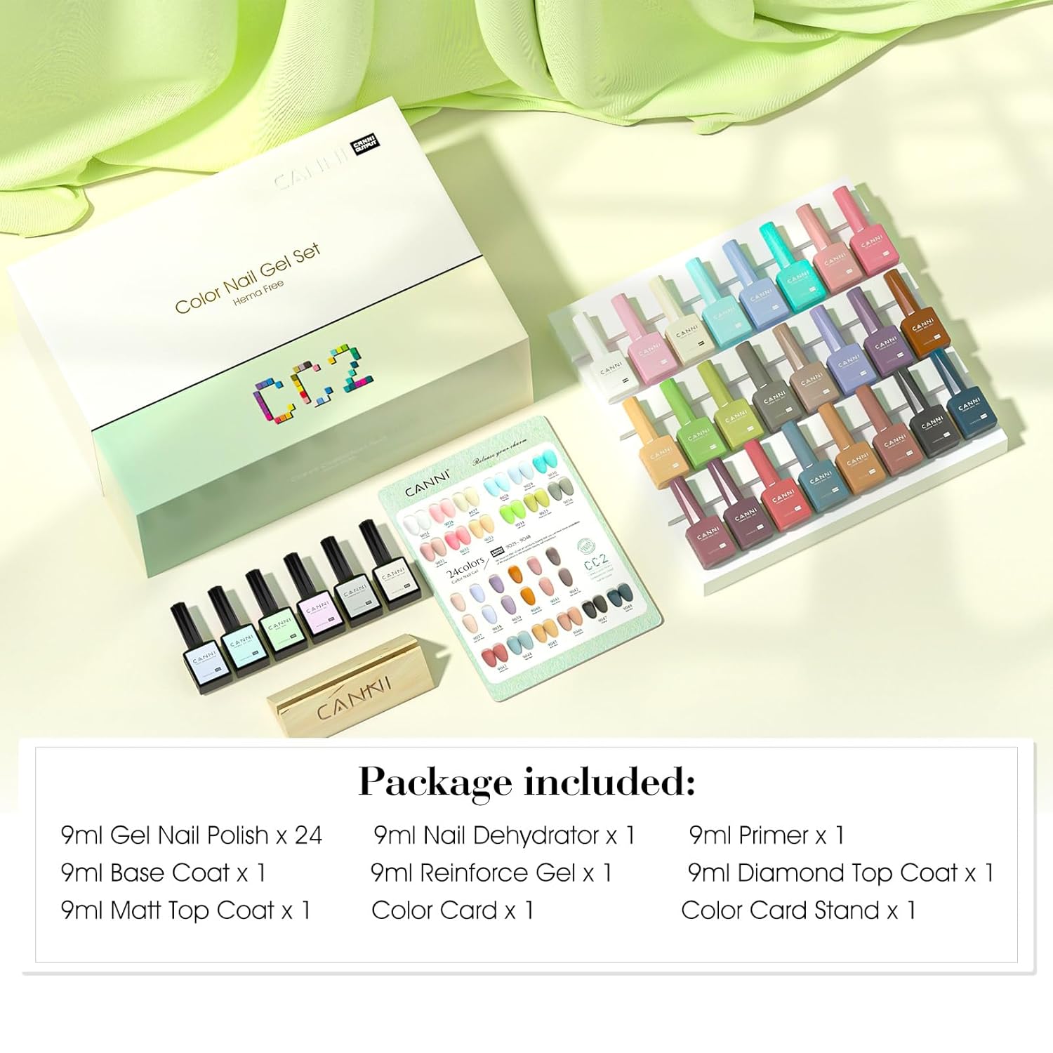 CANNI CC2 Gel Nail Polish Set, 30 Pcs 9ml White Pink Nude Blue Pastel Gel Polish Kit Soak Off LED Natural Nail Polish Set Nail Art Starter Manicure Salon DIY at Home - Image 4