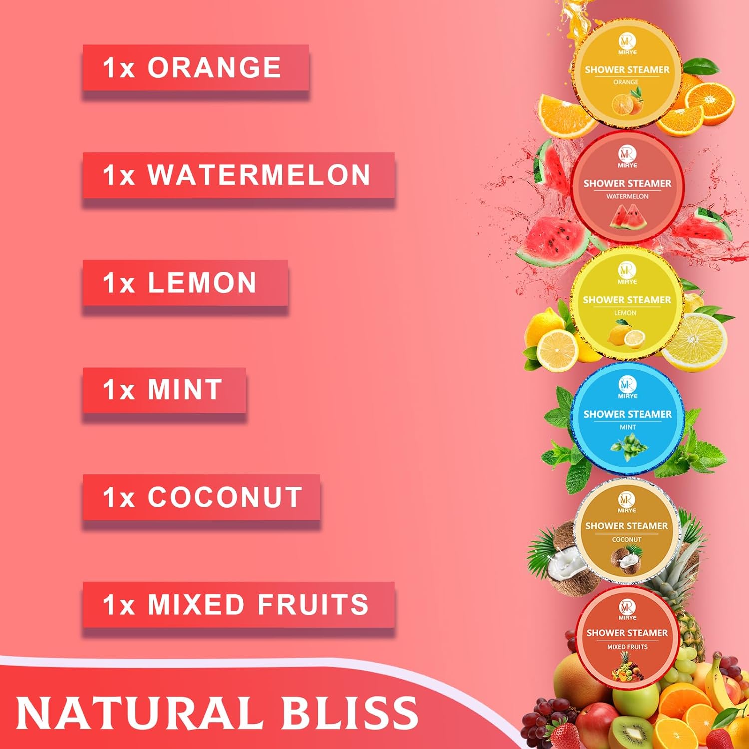 Shower Steamers Aromatherapy, 6 Packs Organic Essential Oil Shower Bombs, Valentines Day Gifts for Women Men, Birthday Gifts for Girlfriend Mom Wife - Image 2