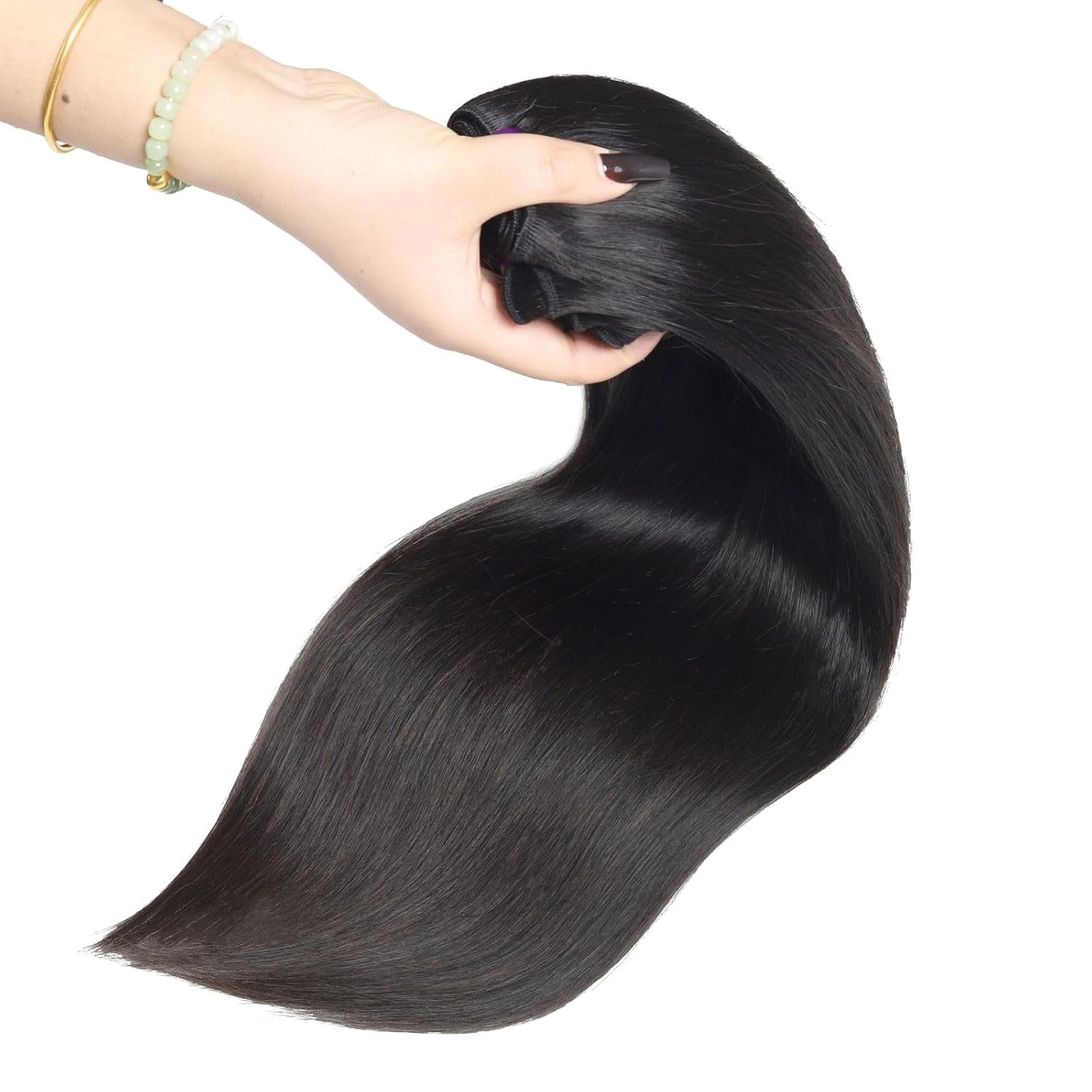 Beauty Queen 16A Straight Bundles Human Hair (18 20 22 Inch) 100% Unprocessed Human Hair Bundles Straight Weave Thick 3 Bundles Remy Brazilian Virgin Hair Extensions for Women Natural Black Color - Image 7