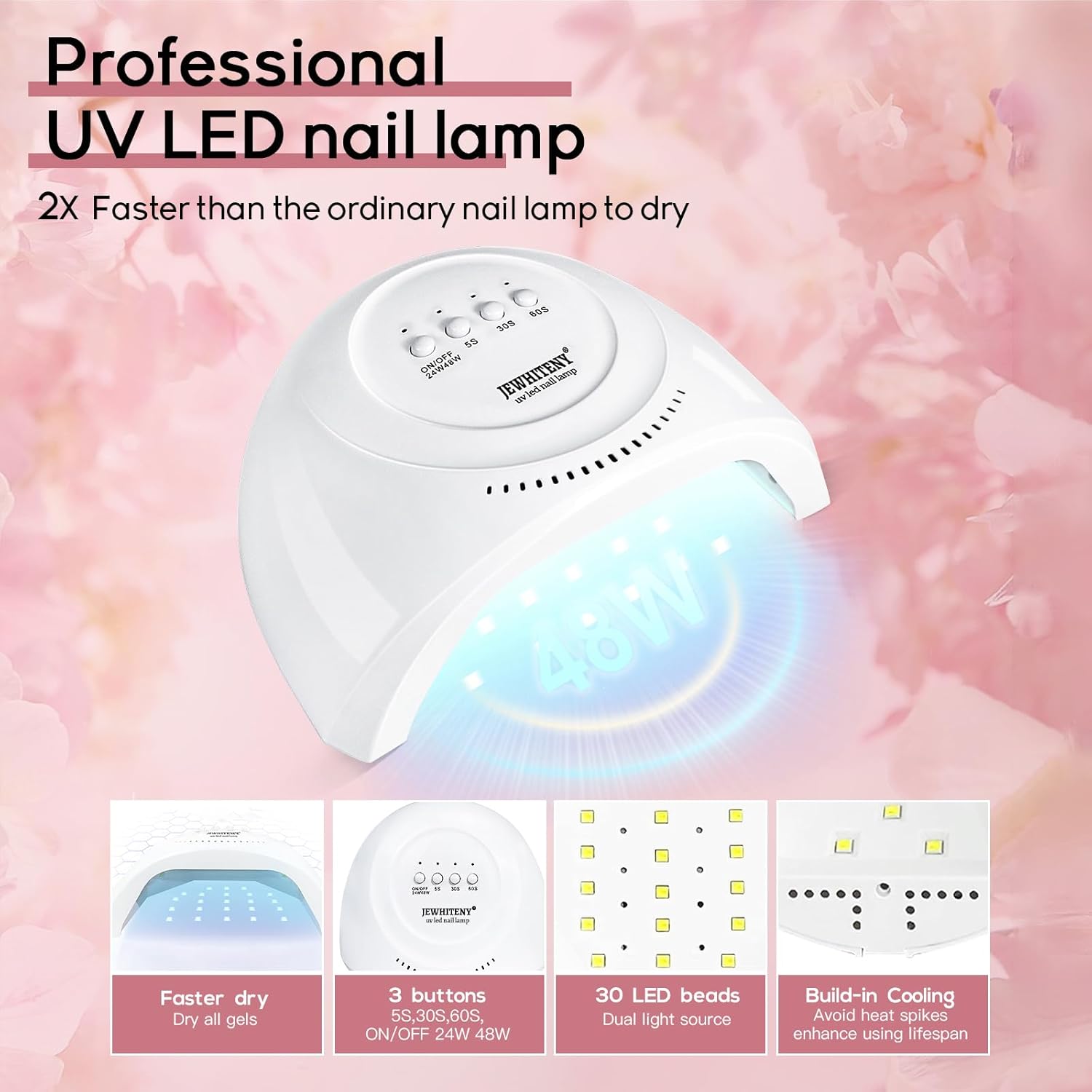 JEWHITENY 14 Colors Poly Extension Gel Nail Kit With U V Lamp Nude Pink White Brown All In One Poly Gel Starter Kit With Base Top Coat Manicure Salon Frence Nail Art DIY - Image 4