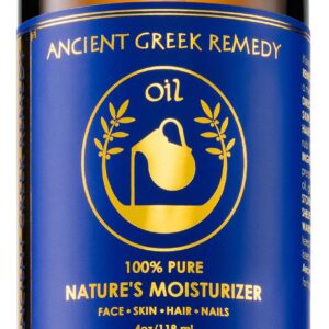 Ancient Greek Remedy After Shower Body Oil for Women - Organic Face Oil & Body Moisturizer for Dry Skin with Sweet Almond, Jojoba, Olive, Lavender and Vitamin E Oil - Natural Clean Skincare, 4 oz