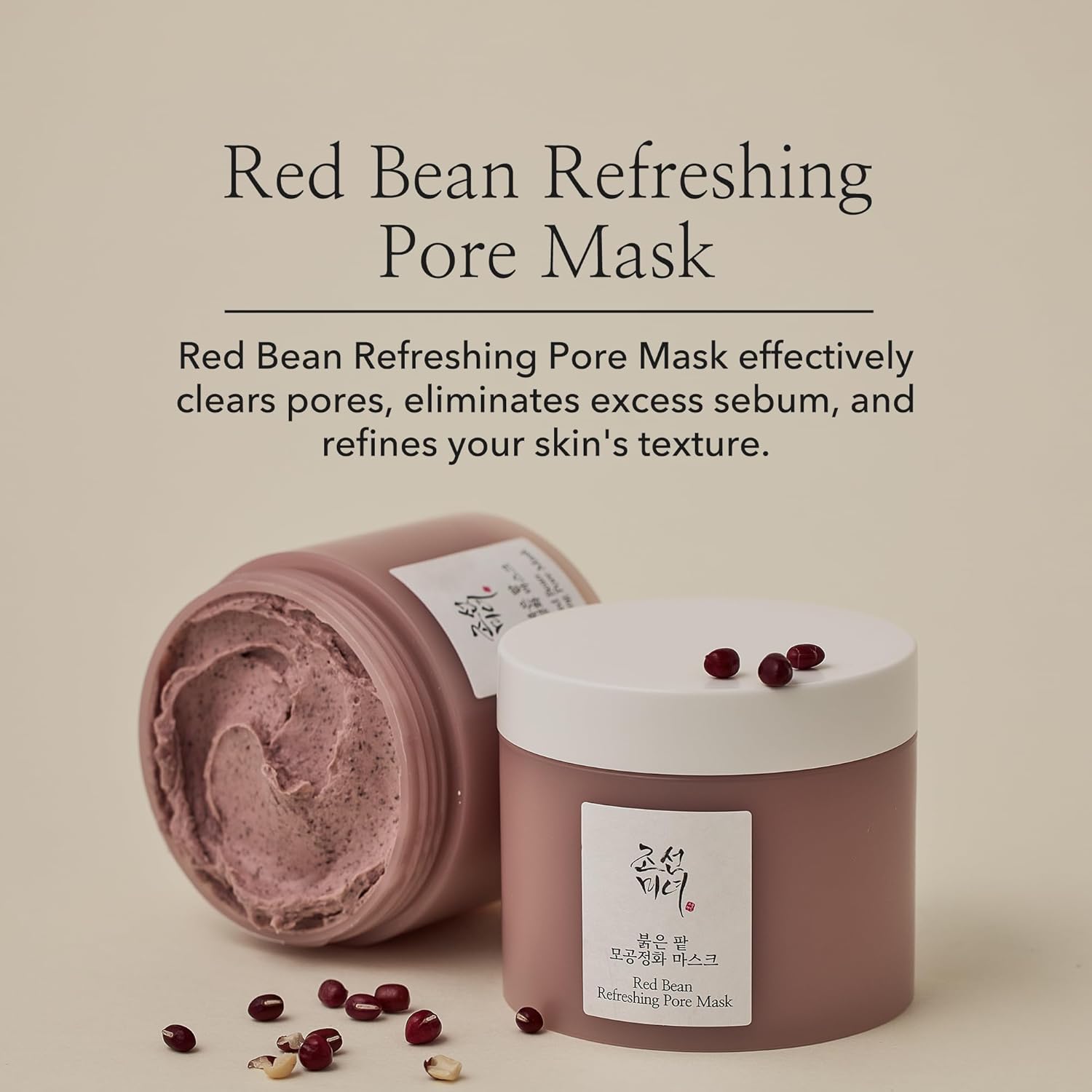 Beauty of Joseon Red Bean Pore Refreshing Mask Mud Cream Hydrating Wash Off Pack, Pore Cleansing Exfoliator, Korean Skin Care for Men and Women 140ml, 4.73 fl.oz - Image 2