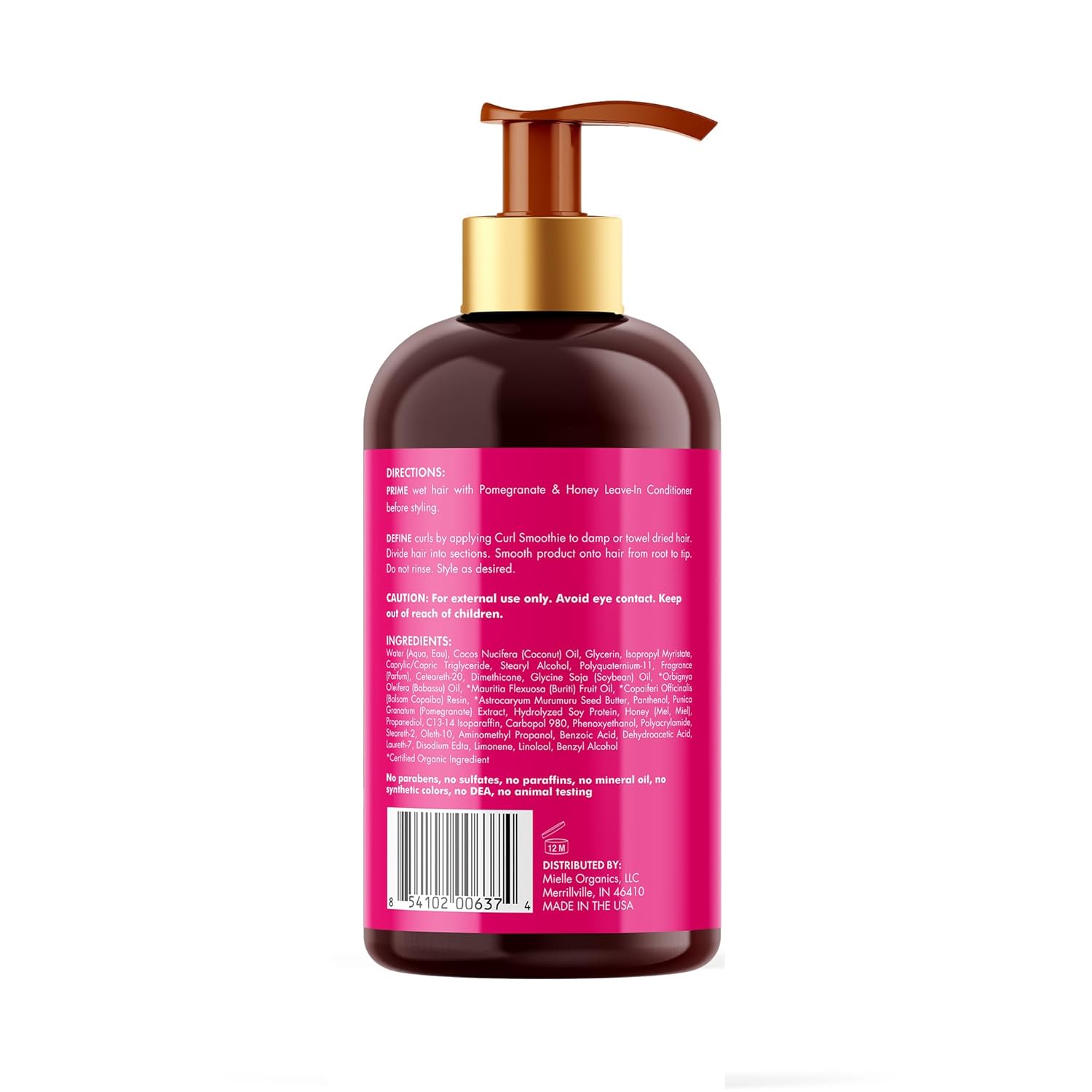 Mielle Organics Curl Smoothie with Pomegranate, Moisturizing Curl Cream for Thick Type 4 Curly Hair, 12 Ounces - Image 6