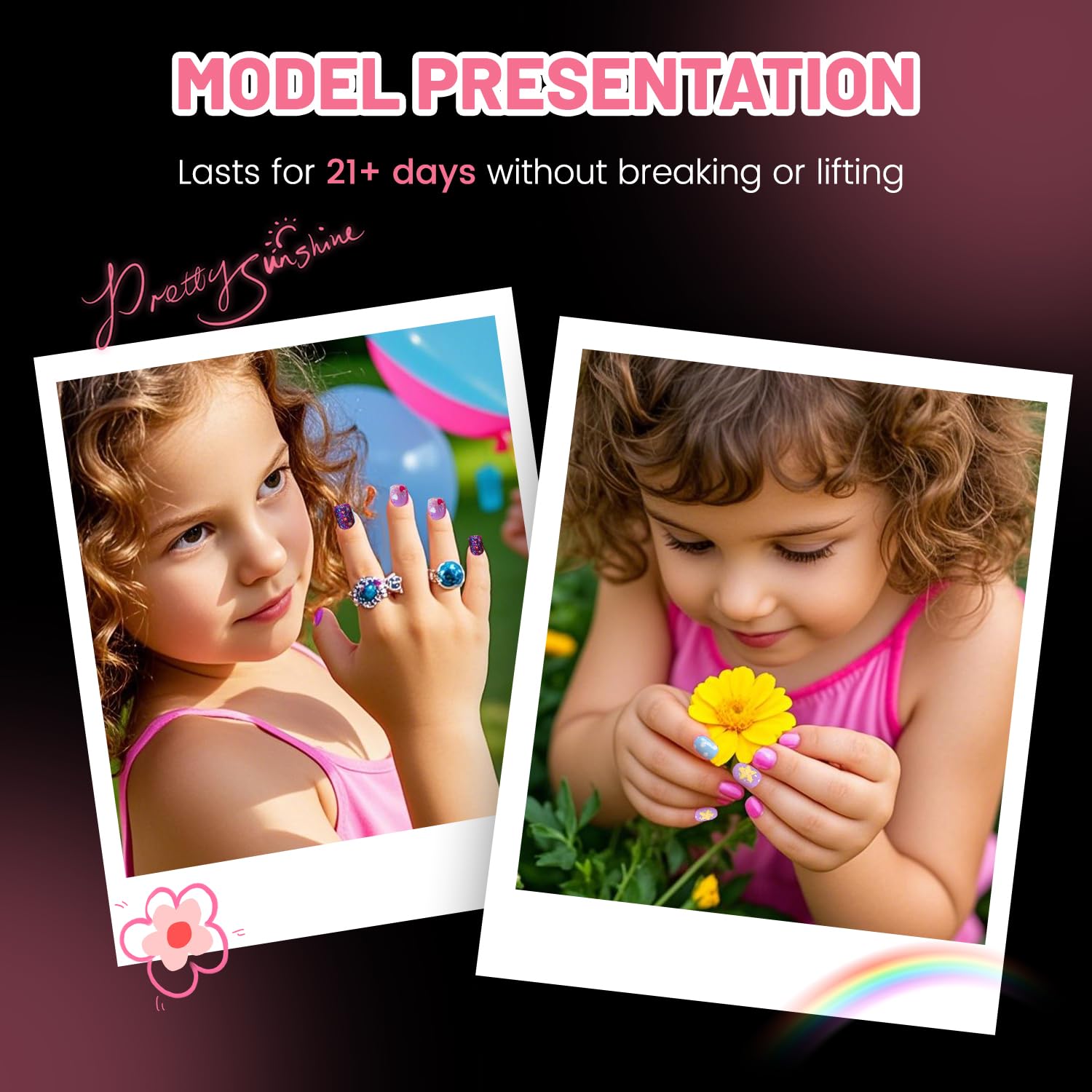 krofaue Kids Fake Nails - Short Oval Clear Nail Tips 240pcs Kids Press On Nails for Little Girls Full Cover Children Fake Nails Decoration 10 Sizes Artificial Acrylic Soft Gel Nail Tips - Image 9