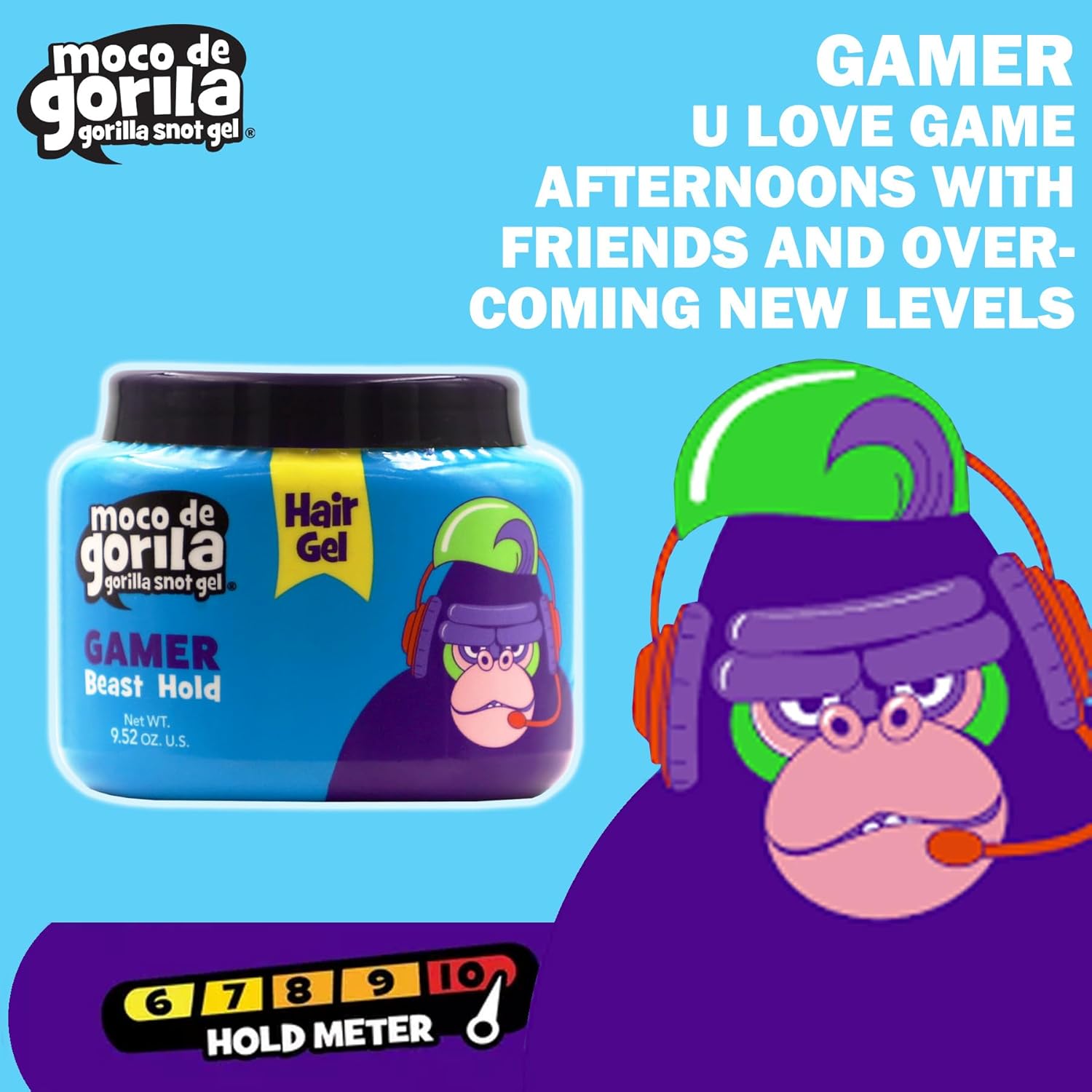 Moco de Gorila Gamer, Hair Styling Gel, Gives your Hairstyle a Long-Lasting Effect, Reactivate with Water, High Fixation, 3-Pack of 9.52 Oz Each, 3 Jars - Image 5