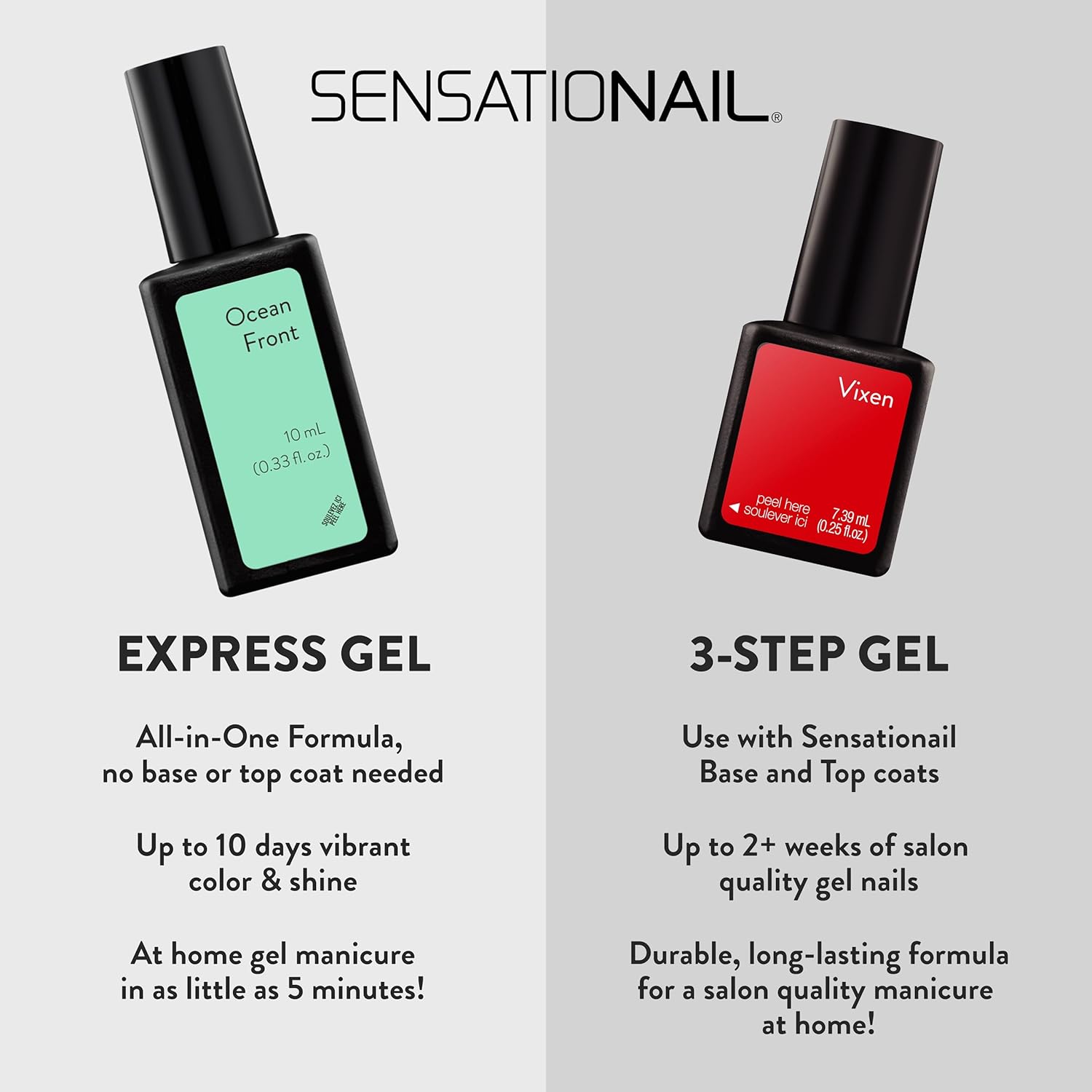 Sensationail Peel Off Gel Primer Nail Polish - Easy Removal Formula - No Acetone Needed - Leaves Nails Strong & Healthy - Clear - 7.39 mL/0.25 fl oz - Image 7