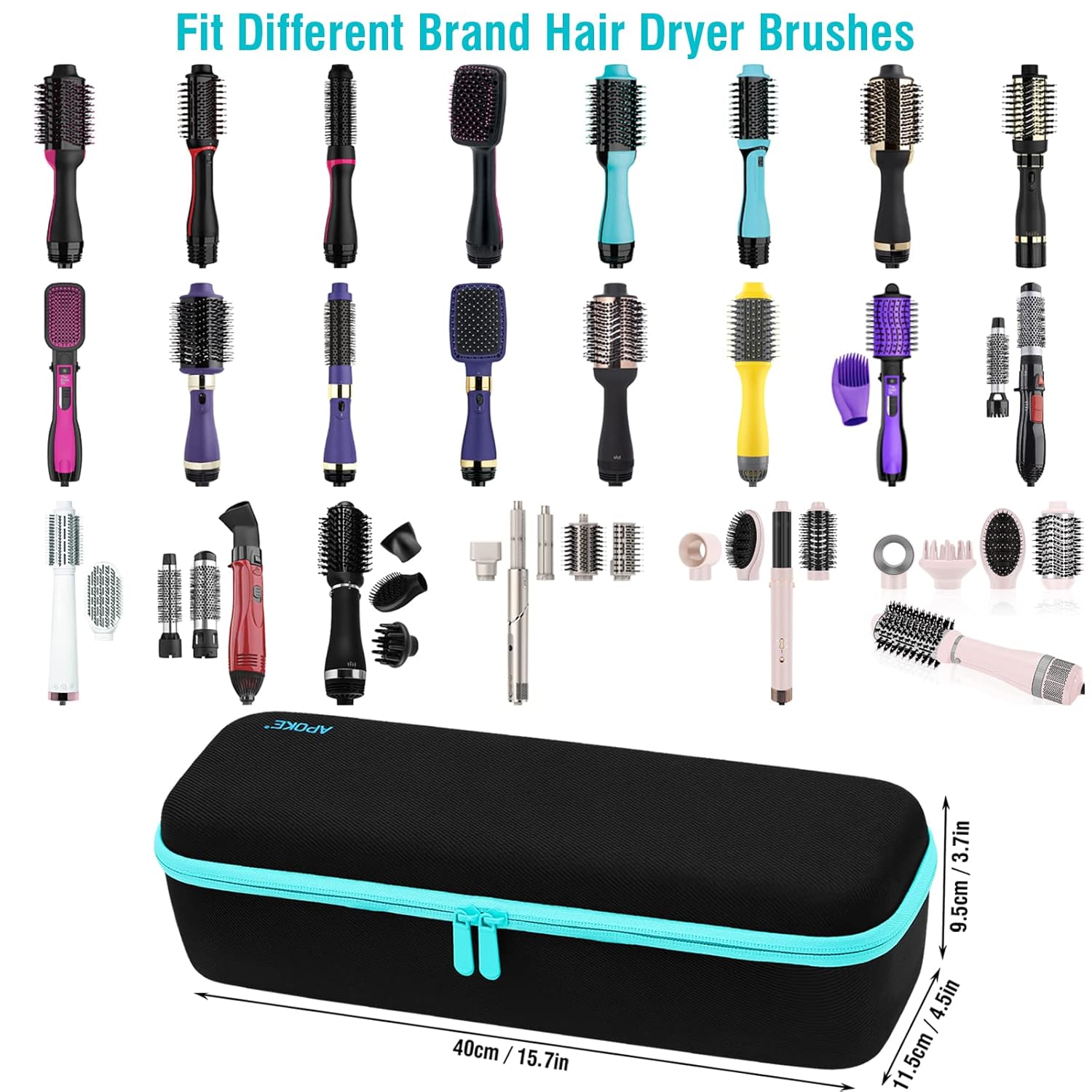 Travel Case for Revlon One Step Hair Dryer Brush, Portable Lightweight Storage Bag for All Brand Hot Tools Volumizer Hot Air Brush - Image 5