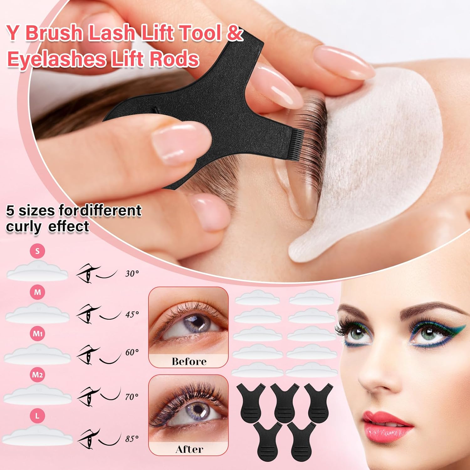 Lash Kit for Eyelash Extension Beginners Eyelash Extension Kit with Lash Mannequin Head, Eyelash Extension Practice Starter Kit with Everything USB Fan Lash Glue False Eyelash Lash Shampoo - Image 5