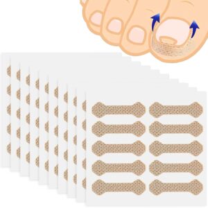 Ingrown Toenail Treatment, 100 Pcs Breathable Ingrown Toenail Strips,Painless Ingrown Toenail Tool, Professional Pedicure for Toenail Corrector Patch