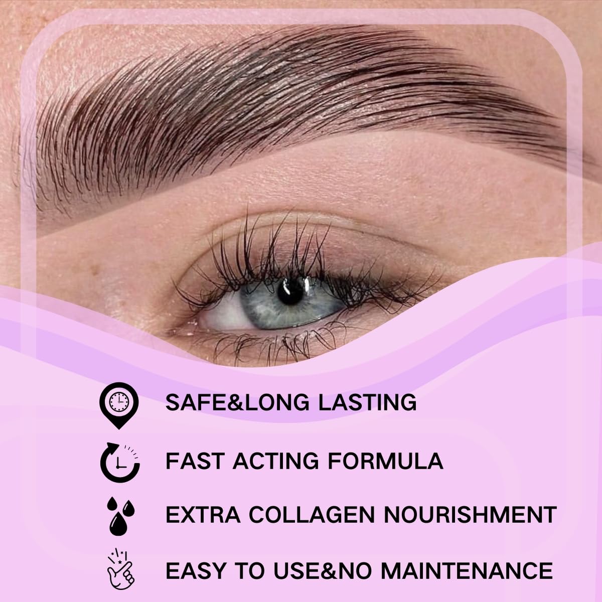 Black Lash Lift and Brow Lamination Kit 4-in-1 Professional Solutions for Home Use 6-8 Weeks Lasting - Image 4