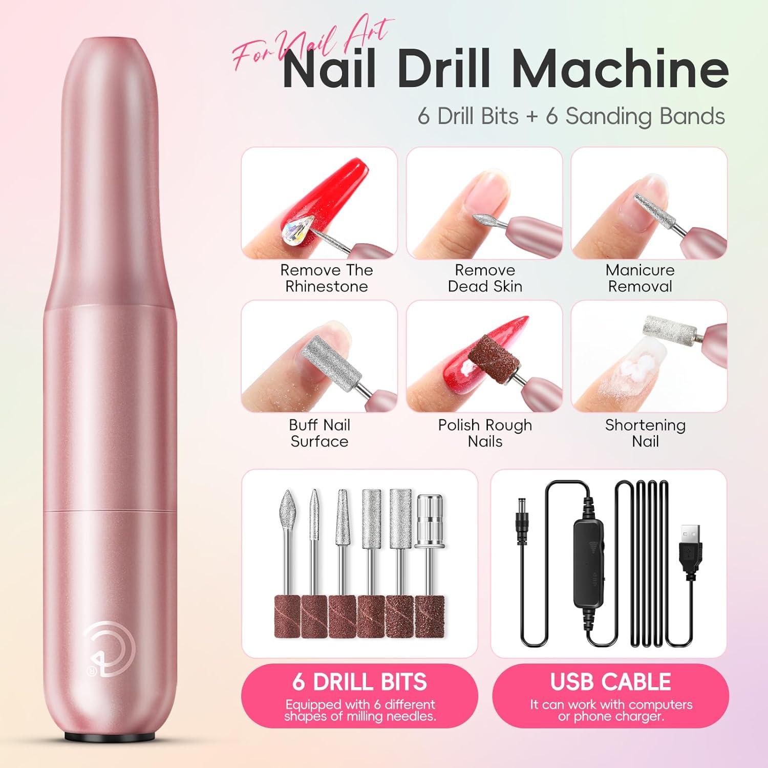 PEACECOLOR 36Pcs Poly Nail Gel Kit with Drill U V Light, 15 Colors Hot Pink Nude Blue Purple Nail Extension Gel with Slip Solution Glossy Matte Top Coat Starter Kit Home Salon DIY - Image 3