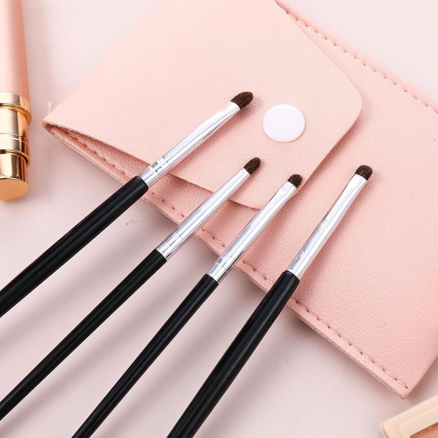 8 PCS Eyeliner Brushes Set, Mini Eye Makeup Brush Set Ultra Thin Brush Precision Fine Point Eyeliner Brush Flat for Eyeshadow, Eyeliner, Powder, Cream & Liquid Concealer - Image 4