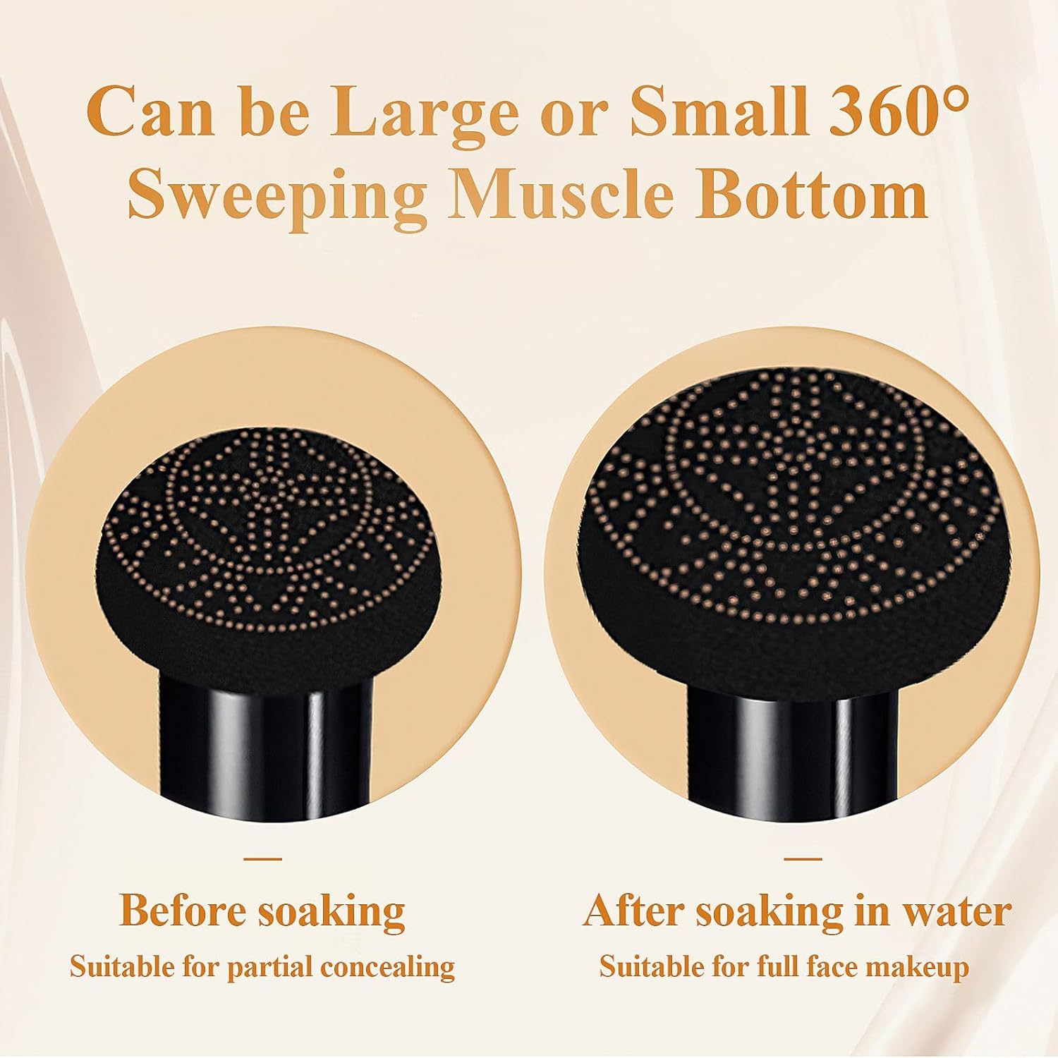 Mushroom Head Air Cushion CC Cream - BB Cream Face Makeup Foundation with Power Puff for Mature Skin Moisturizing Concealer Brighten Long-Lasting, Even Skin Tone for All Skin Types (Buff Beige) - Image 7