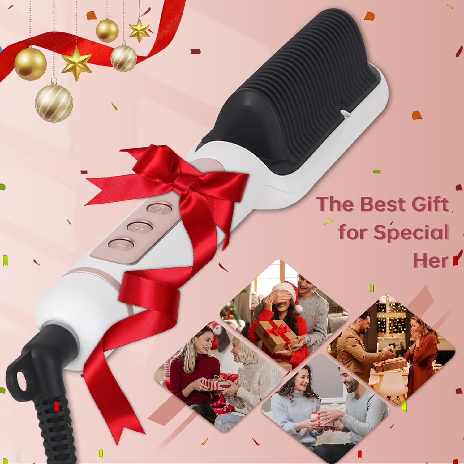 Ionic Hair Straightener Brush for Women, 9 Temperature Settings, Fast Heating - Image 7