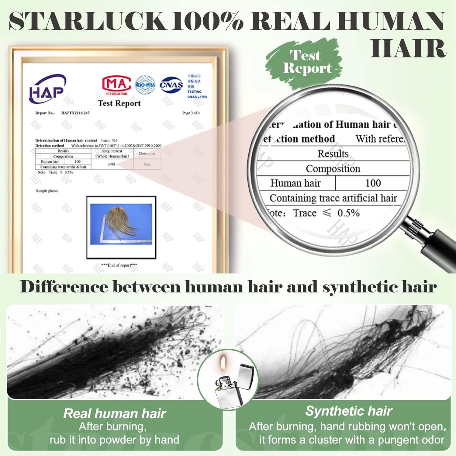 Starluck 16 inch Women's Honey Brown Real Human Hair Toppers with Bangs - 9*9 Large Base, Adds Volume, Covers Grey Hair Roots - Image 5