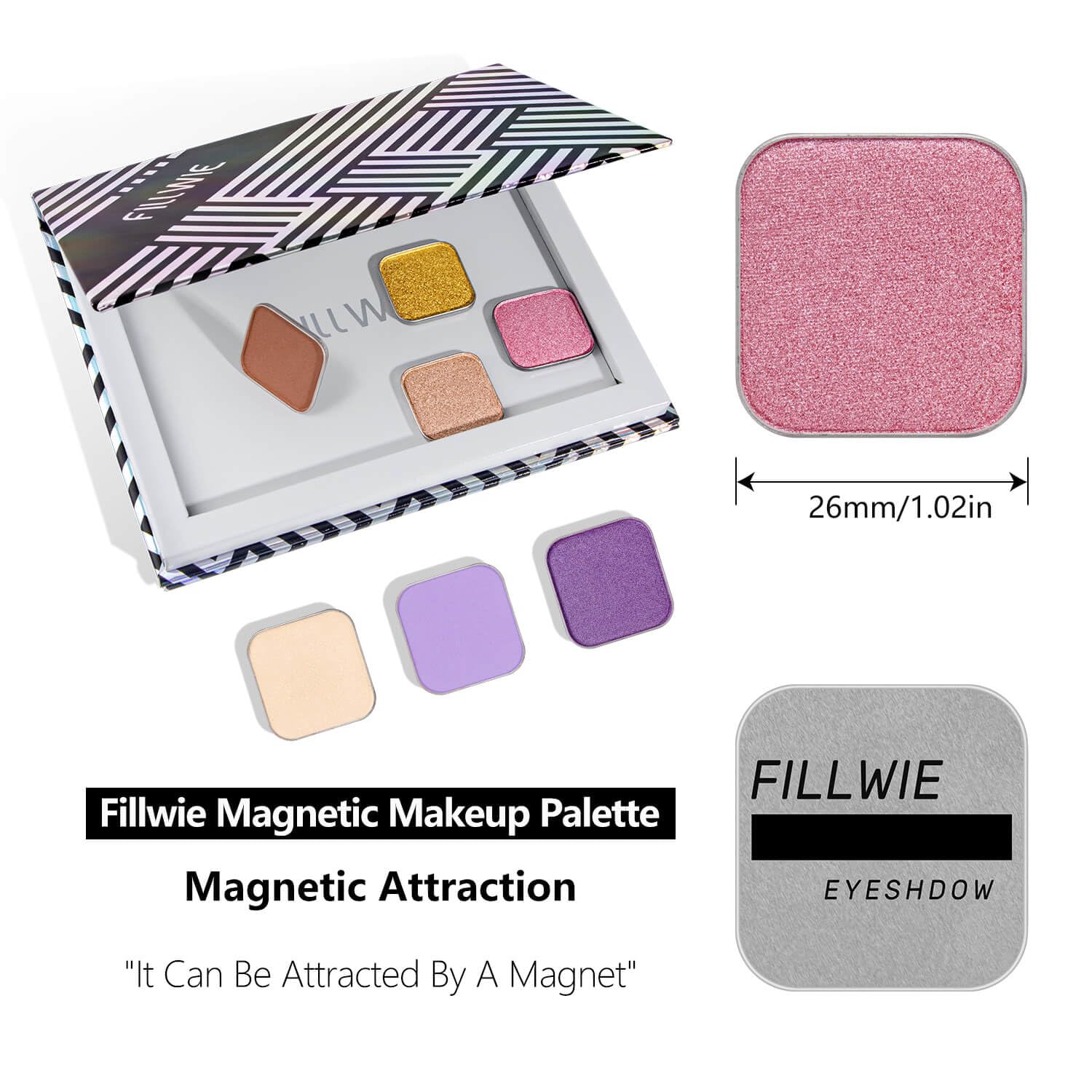 Magnetic Eyeshadow Soft Peach with Hints of Yellow and Pink, Satin Finish, Easy to Blend, Magnetic Pan for DIY Makeup Palette (Peach Glow) - Image 7