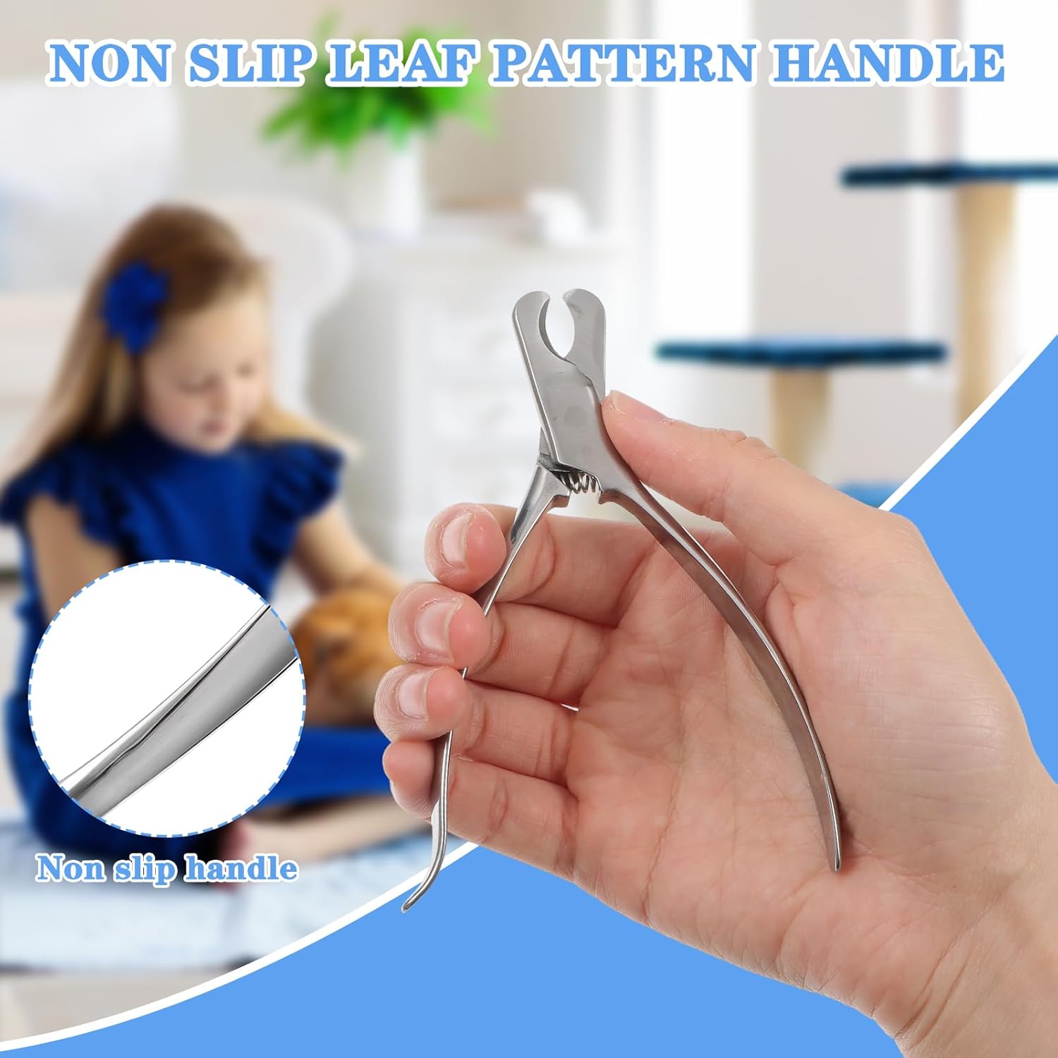 Pet Nail Clippers Stainless Steel Wide Open Dog Cutter Professional Easy Sharp Claw Razor Grooming Tool for Thick Toenail Large Medium Pet Rabbits Guinea Pigs - Image 4
