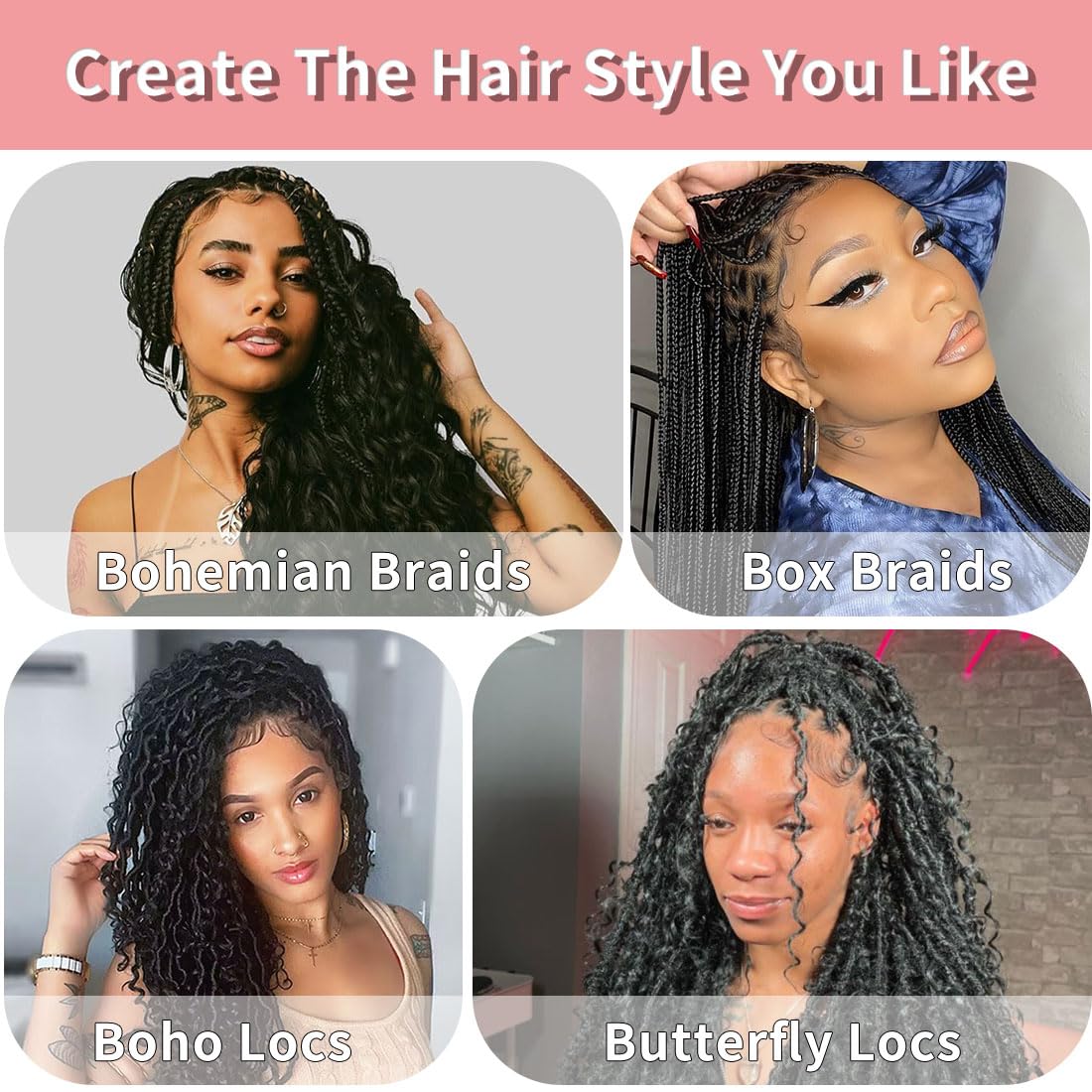 Human Braiding Hair for Boho Braids 12A Deep Water Wave Bulk Human Hair for Braiding No Weft Wet and Wavy Curly Human Hair Extensions (1B-Natural Black-Deep, 110g-22 Inch) - Image 4
