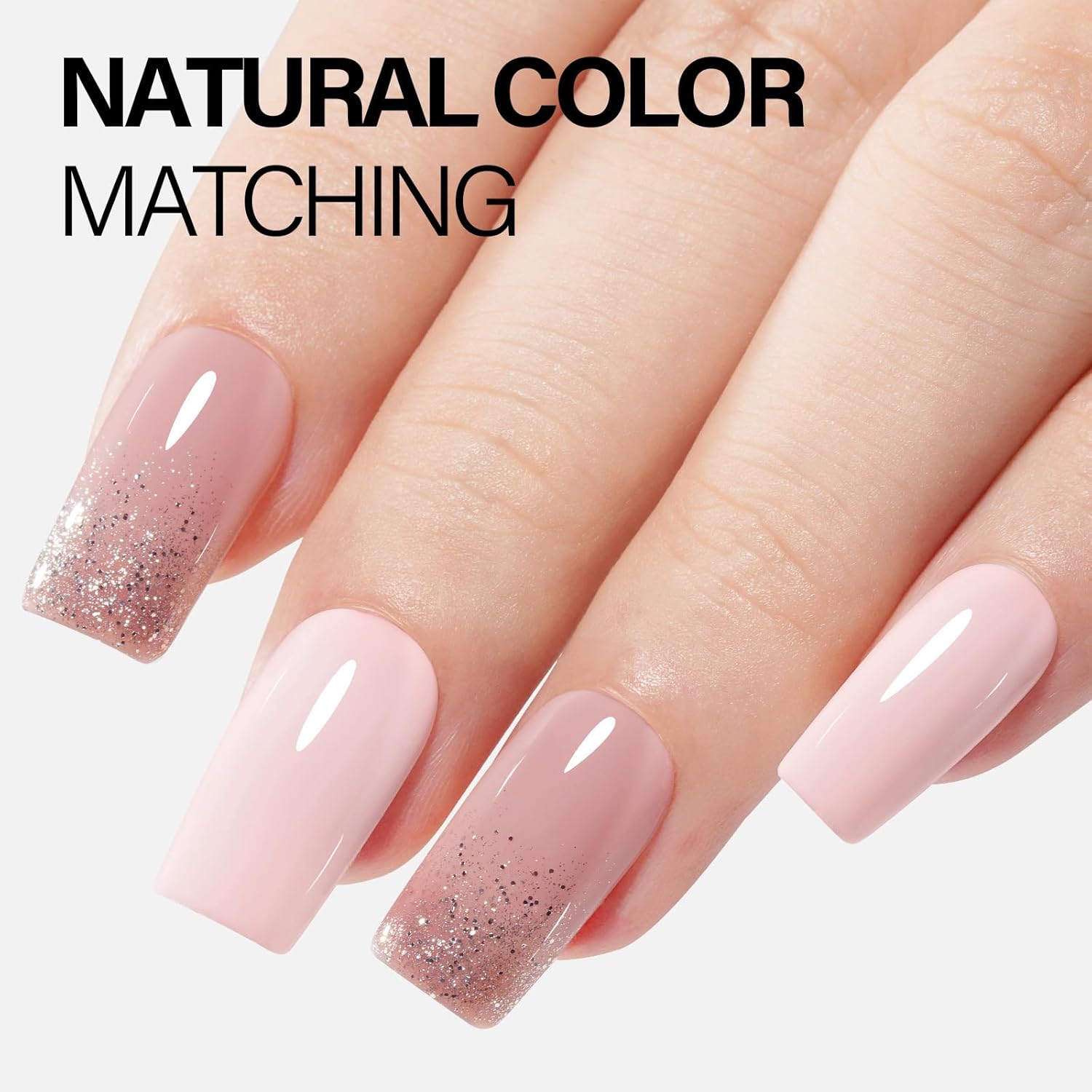 AILLSA White Pink Gel Nail Polish Nude Barely Pink Gel Polish Neutral Light Beige Jelly Gel Polish Off White Natural Color Nails Winter Soak Off U V Gel for Nail Art for Women 0.51 Fl Oz /GA98 - Image 3