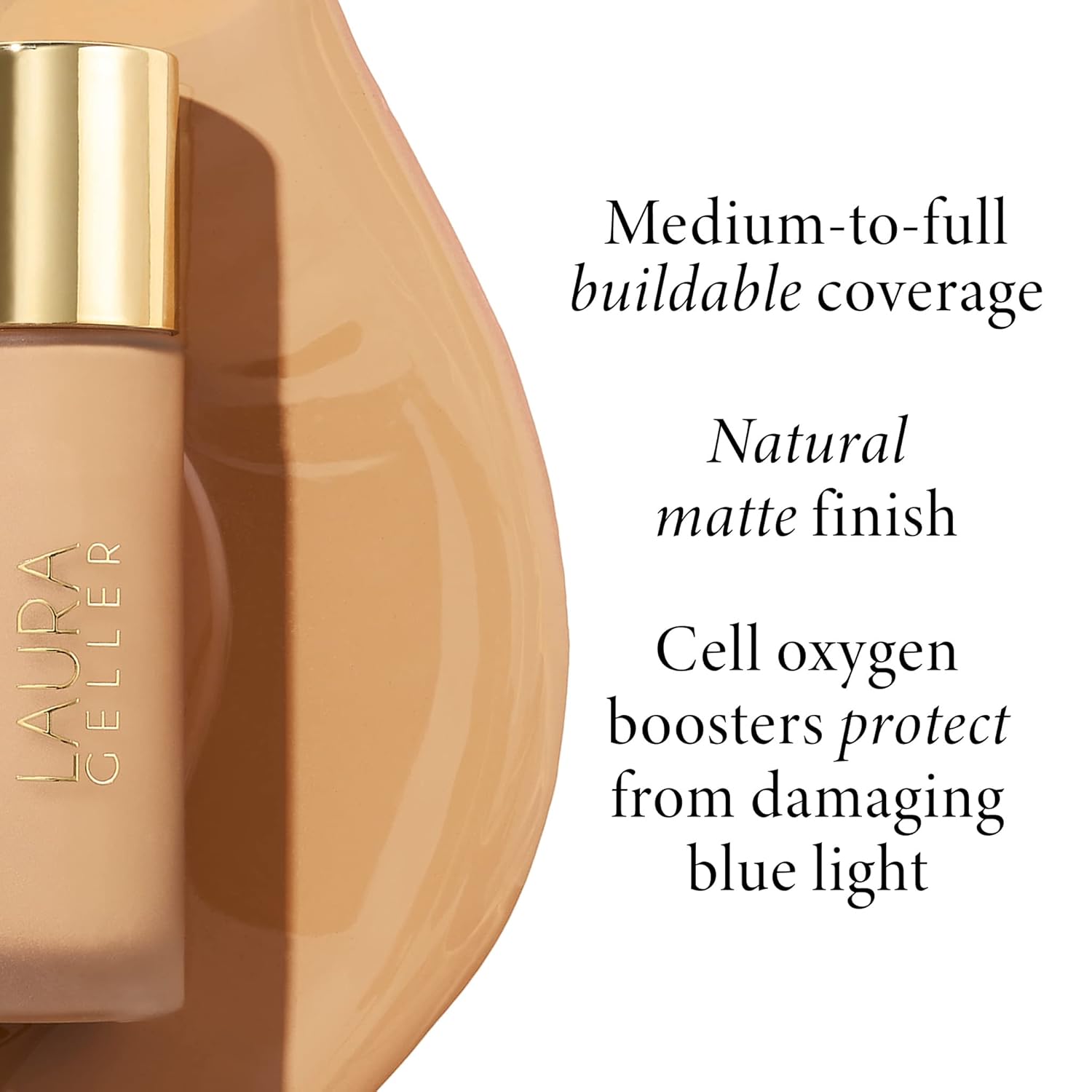 LAURA GELLER NEW YORK Double Take Liquid Foundation | Medium to Full Coverage, Natural Matte Finish, Fair - Image 3