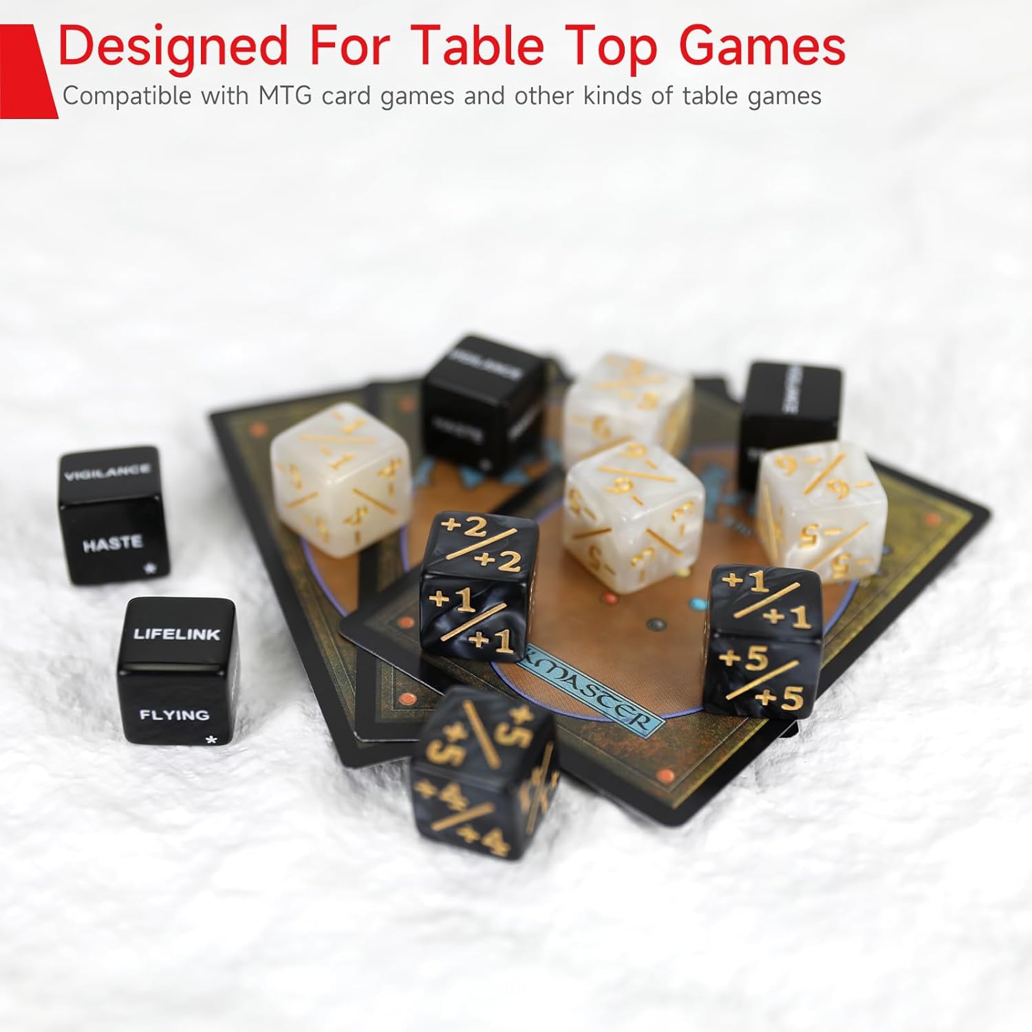 SIXPOINTS 50PCS MTG Dice Abilities Keywords Counter Counters Bulk Creature Stats Buff Tokens Dice & D20 Dice Set for Magic The Gathering, MTG, TCG, Card Games Accessories - Image 3