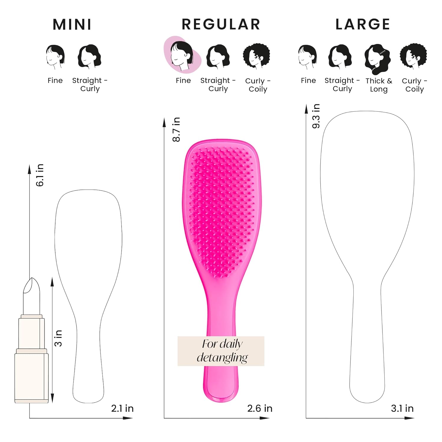 Tangle Teezer Fine & Fragile Ultimate Detangler Brush, Dry & Wet Hair Brush to Detangle & Reduce Breakage, Runway Pink - Image 7