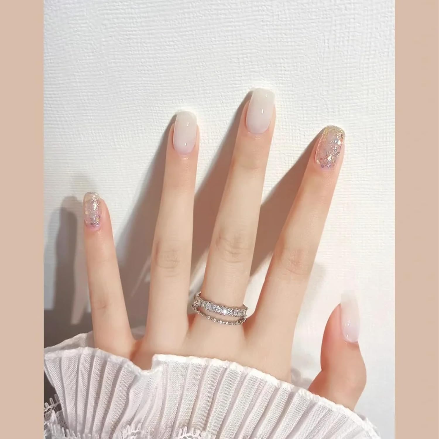 COSMOO Jelly White Nail Polish, 12ml Cream White Quick Dry Nail Lacquer for Nail Art Varnish, 0.41 fl oz - Image 6