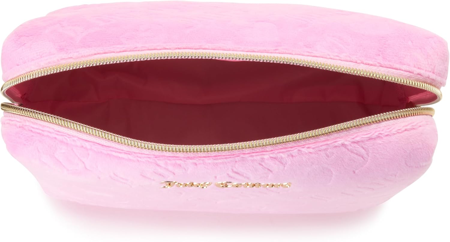 Juicy Couture Women's Cosmetics Bag - Travel Makeup and Toiletries Clutch Wedge Pouch, Pink - Image 6
