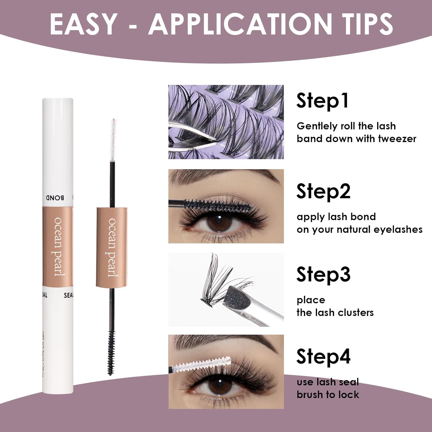 3D Thick Lash Extension Kit 320 Pcs Fluffy Lash Clusters 60D+80D 10-16mm Eyelash Extension Kit Individual Lashes with Bond and Seal Glue Tweezers DIY Eyelash Extensions for Beginners (60D+80D) - Image 9
