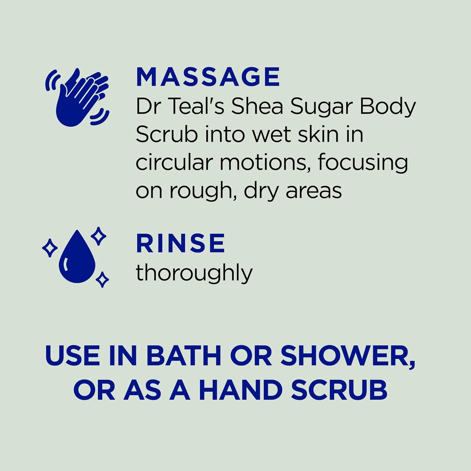 Dr Teal's Shea Sugar Scrub, Eucalyptus & Spearmint Essential Oils, 19 oz (Pack of 3) - Image 3