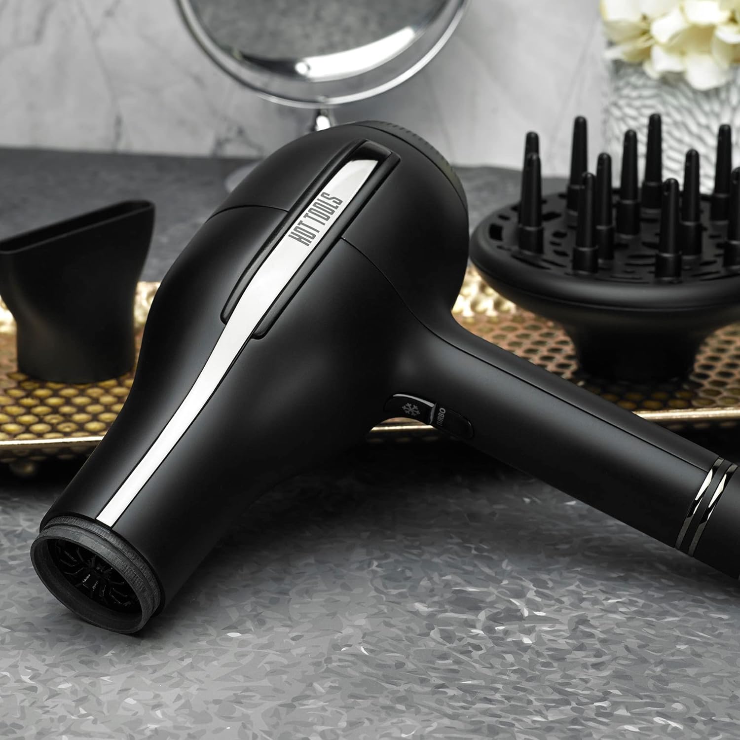 Hot Tools Pro Artist Black Gold 2000-Watt Ionic Hair Dryer | Ultra Powerful Airflow - Image 5