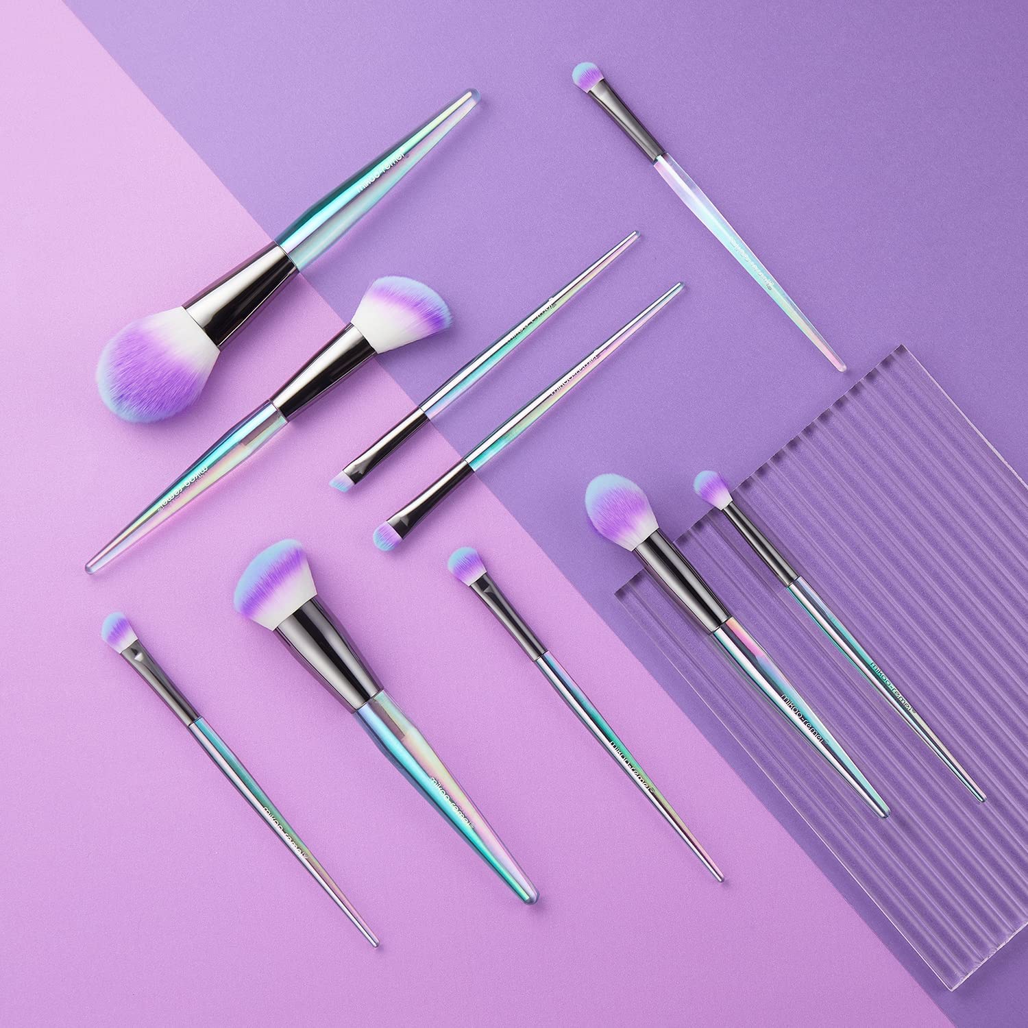 Makeup Brush Sets, Premium Synthetic Contour Blush Foundation Concealers Eye Shadows Eyebrow Cosmetic Brushes(10 pcs) - Image 7