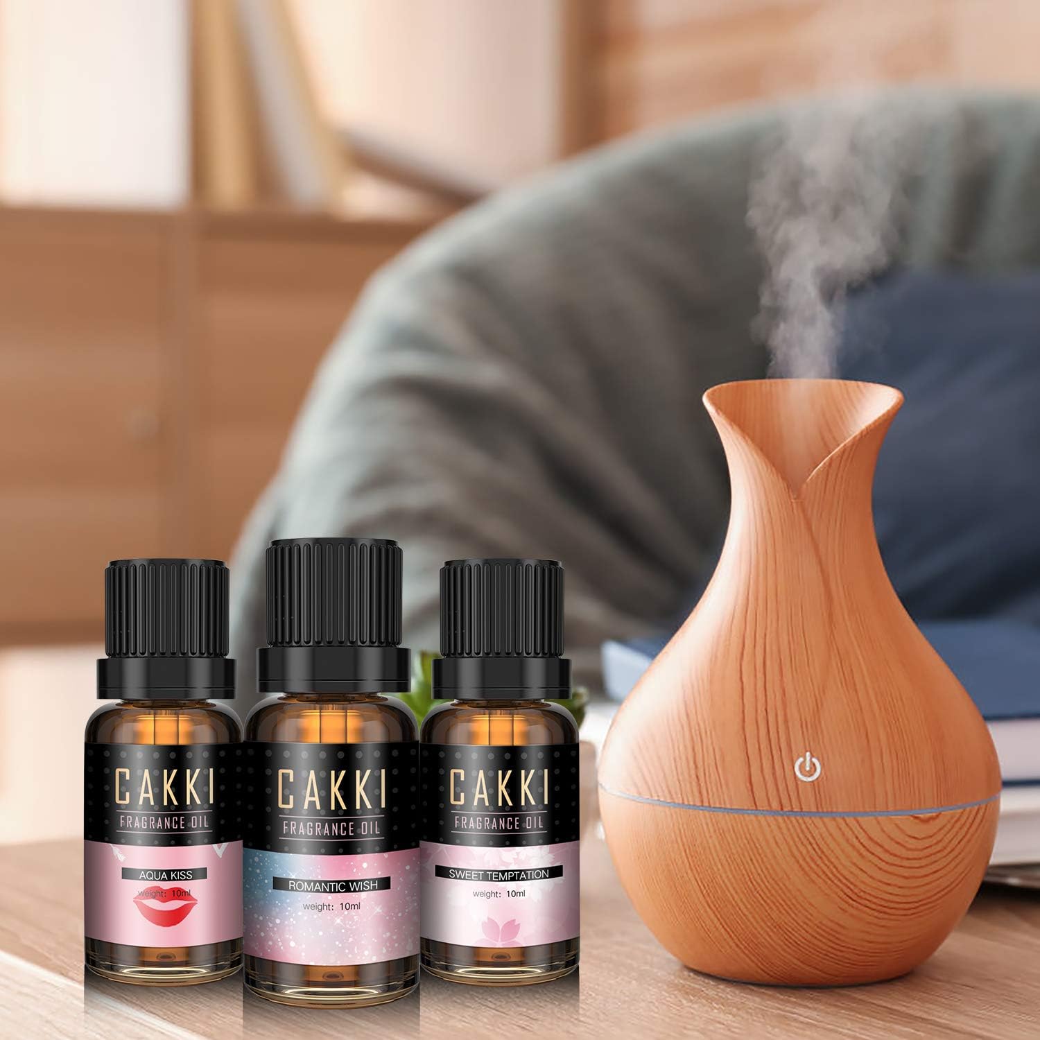 Essential Oils Set for Diffusers for Home, CAKKI Fragrance Oils Gift Set, 6X10ml Pure Aromatherapy Oils,with Pure Seduction, Love Spell,Coconut Passion, Aqua Kiss, for Candles Making - Image 5