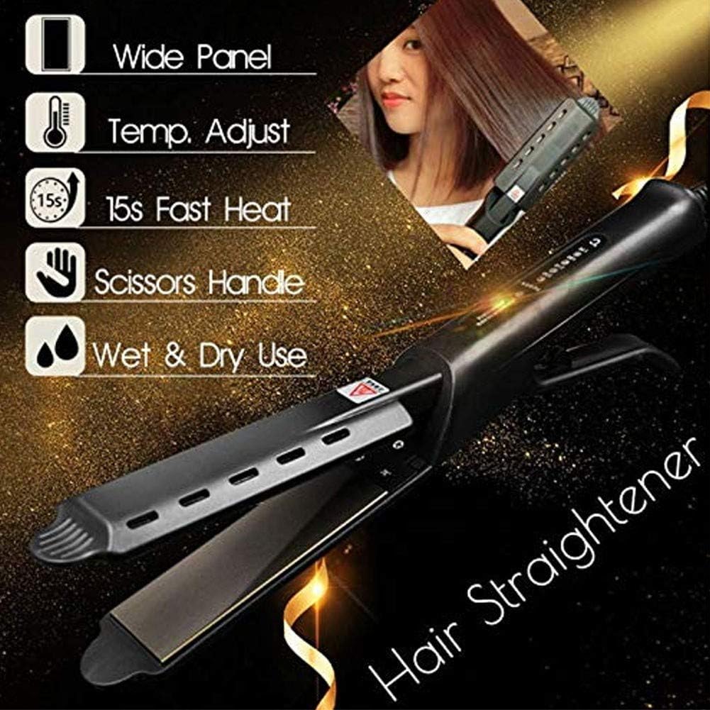 Hair Iron, Ceramic Tourmaline Ionic Flat Iron Hair Straightener, Dual use Dry and Wet for Hair Care Adjustable Temperature, for All Hair Types - Image 3