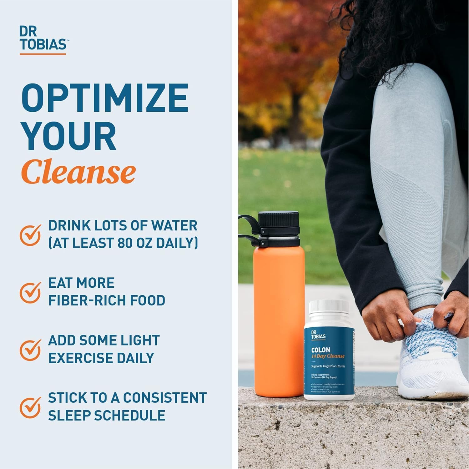 Dr. Tobias Colon 14 Day Cleanse, Advanced Gut Cleanse Detox for Women & Men with Cascara Sagrada, Psyllium Husk, Senna Leaf & Probiotics, Non-GMO Colon Cleanse, 28 Capsules 1-2 Daily - Image 6