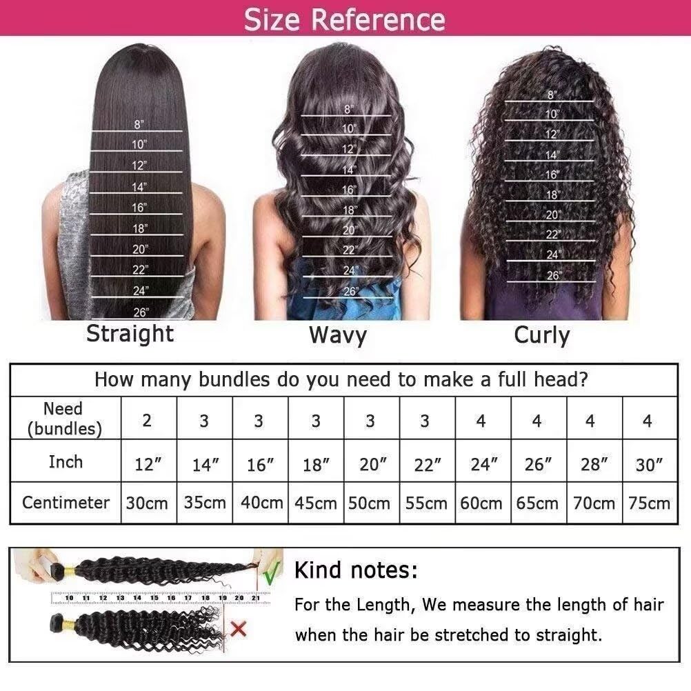 Yavida Water Wave Human Hair Bundles Wet and Wavy Bundles Human Hair Brazilian Unprocessed Remy Hair Water Wave Weave Extensions 10 12 14 Inch Natural Black - Image 7