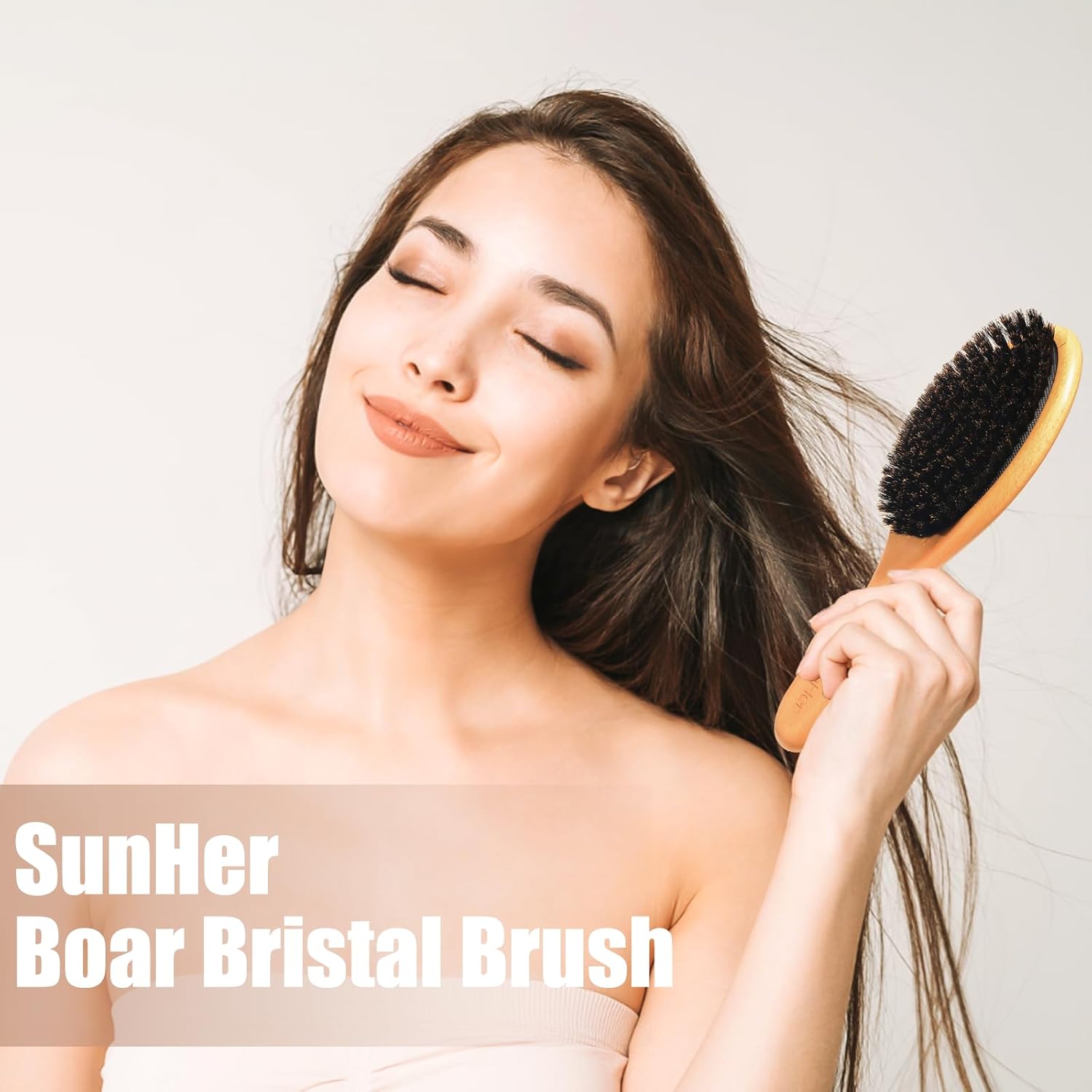 Boar Bristle Hair Brush - 100% Soft Natural Bristles for Women Men Kids Restore Shine and Fine - Wooden Hairbrush with Plastic Tail Comb for Short Thin Dry Hair - Image 8
